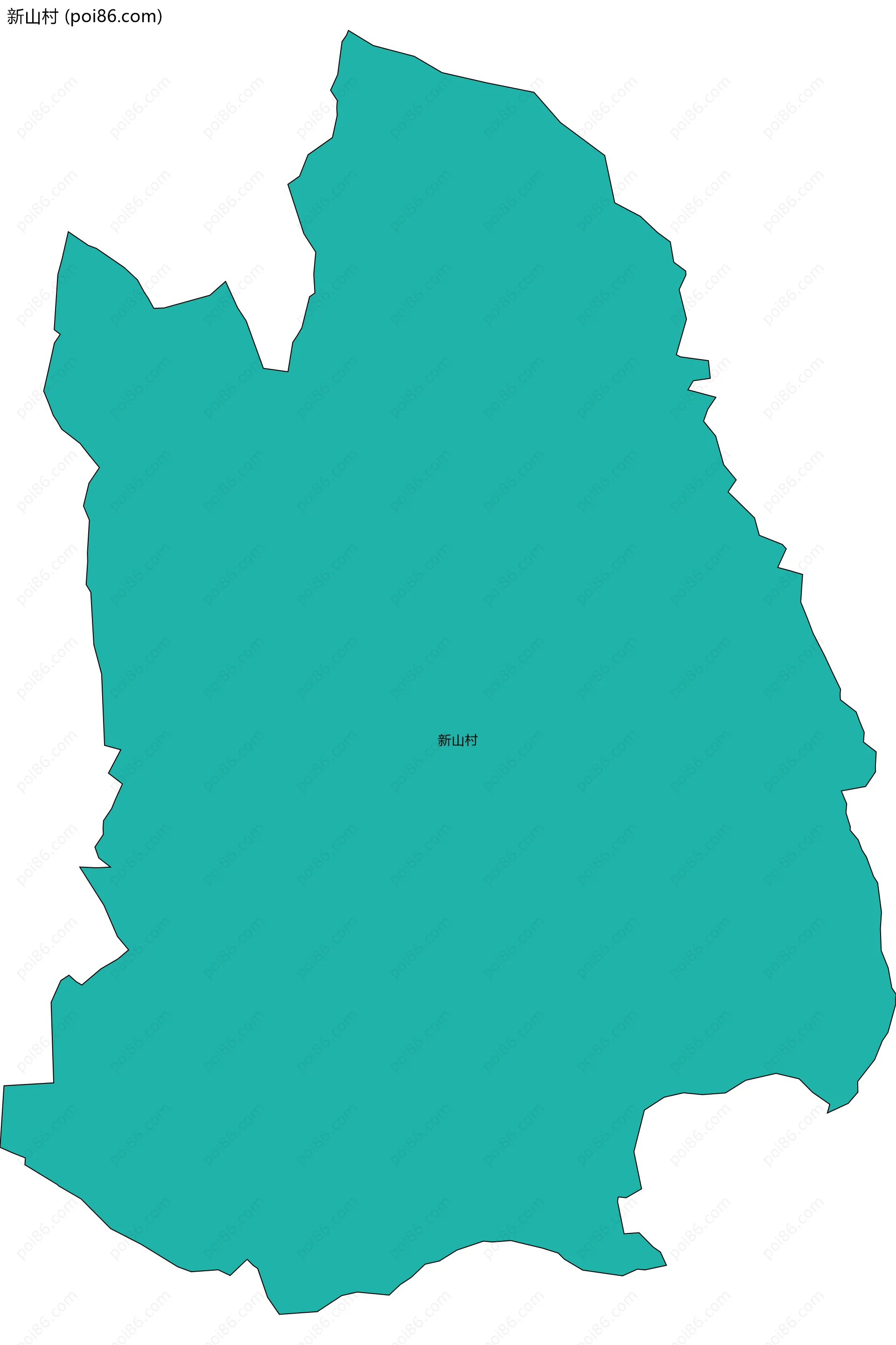 新山村边界地图