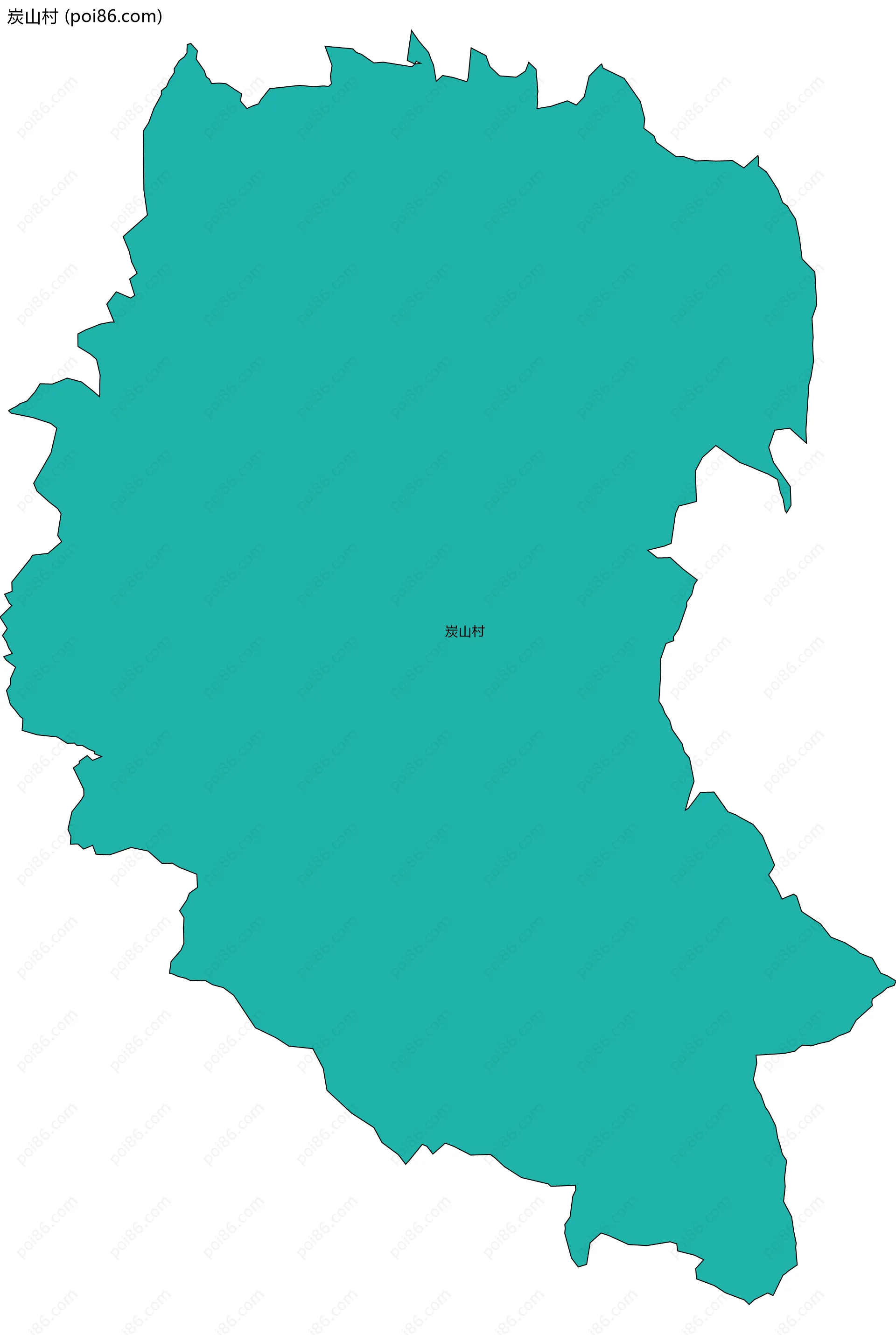 炭山村边界地图