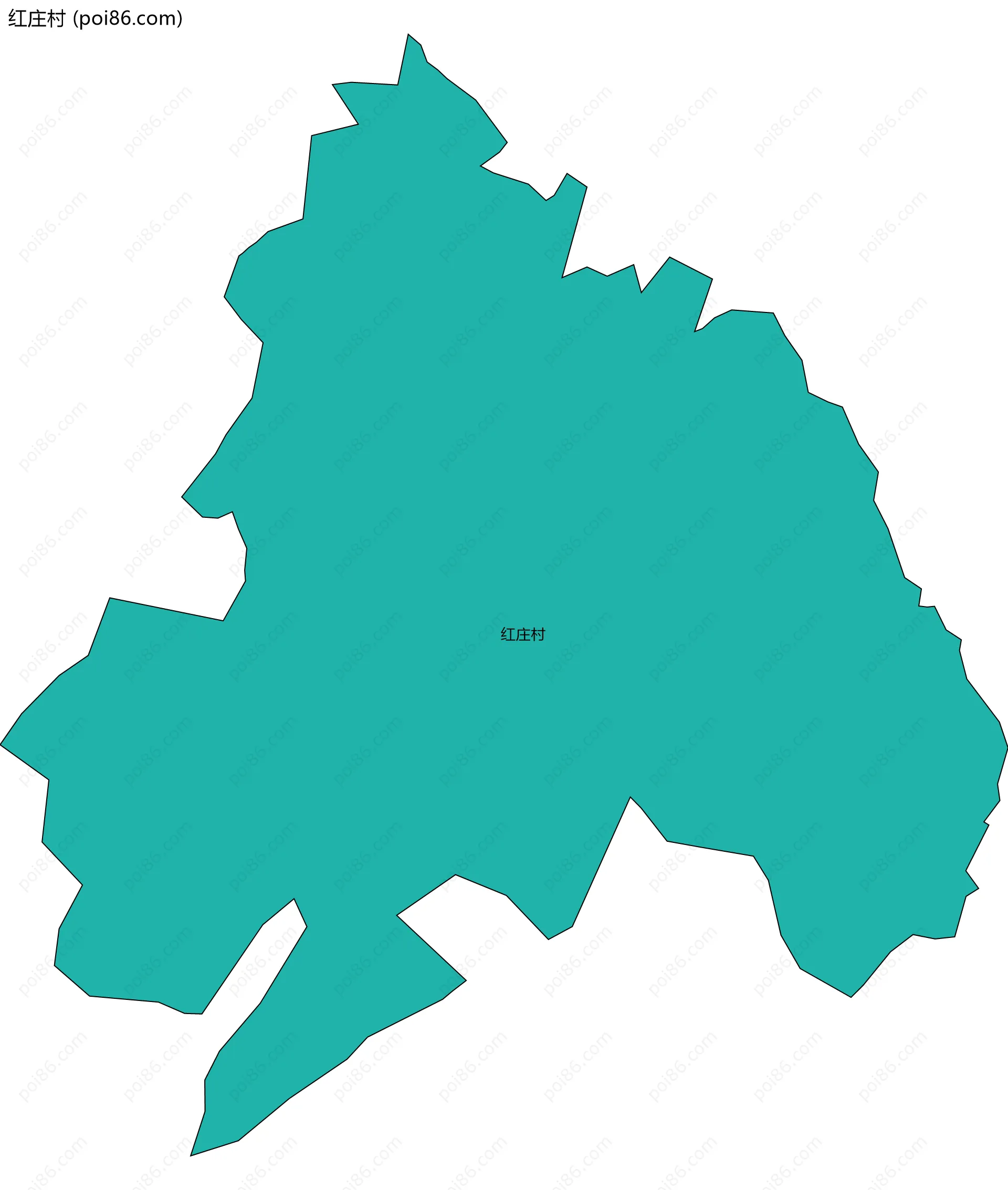 红庄村边界地图