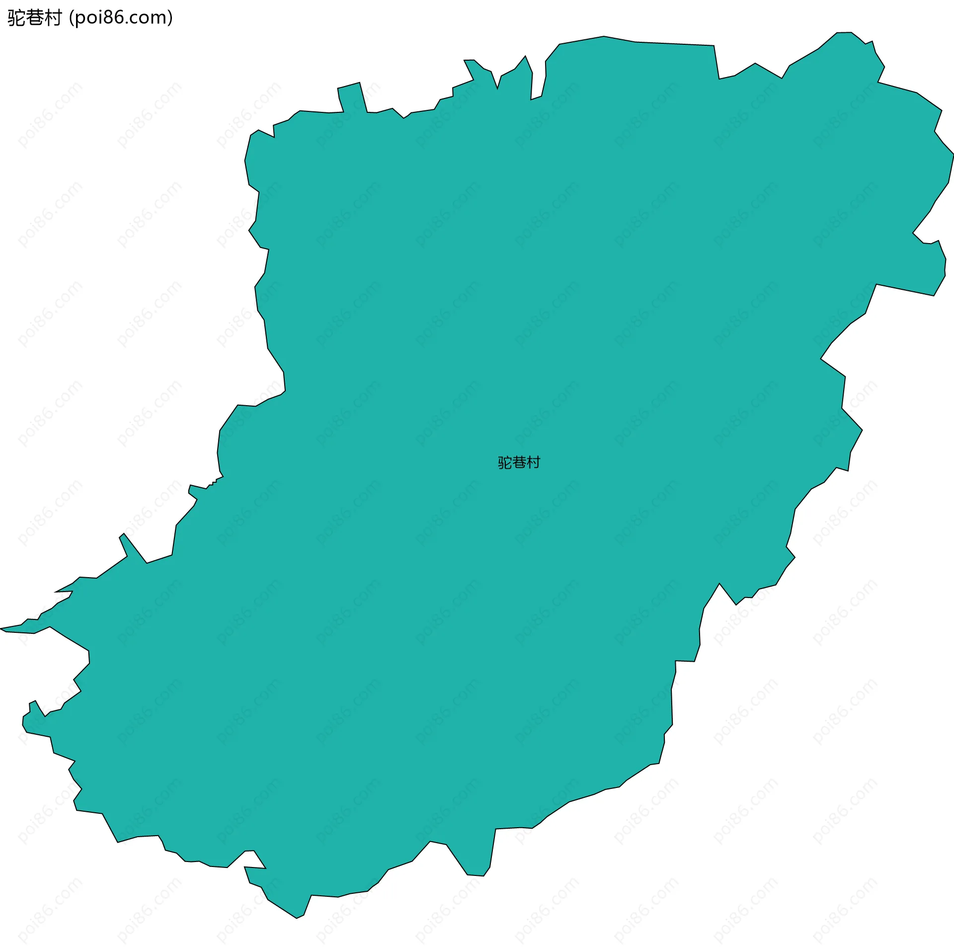 驼巷村边界地图
