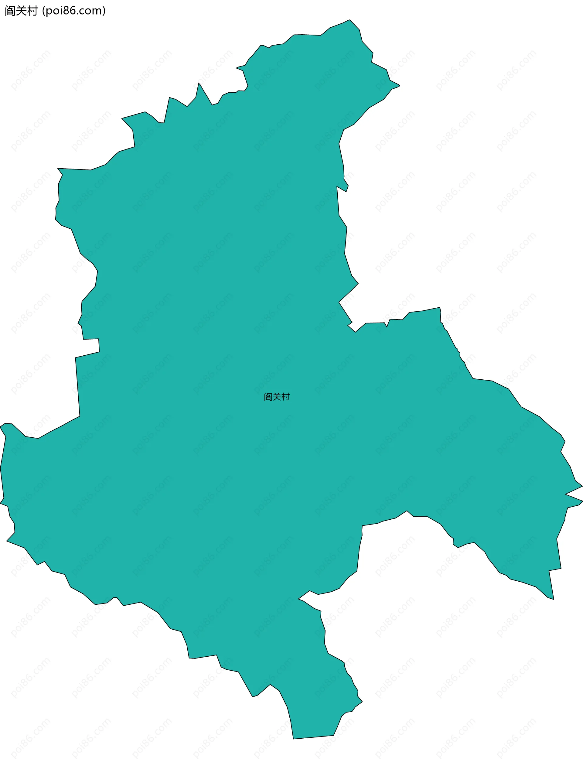 阎关村边界地图