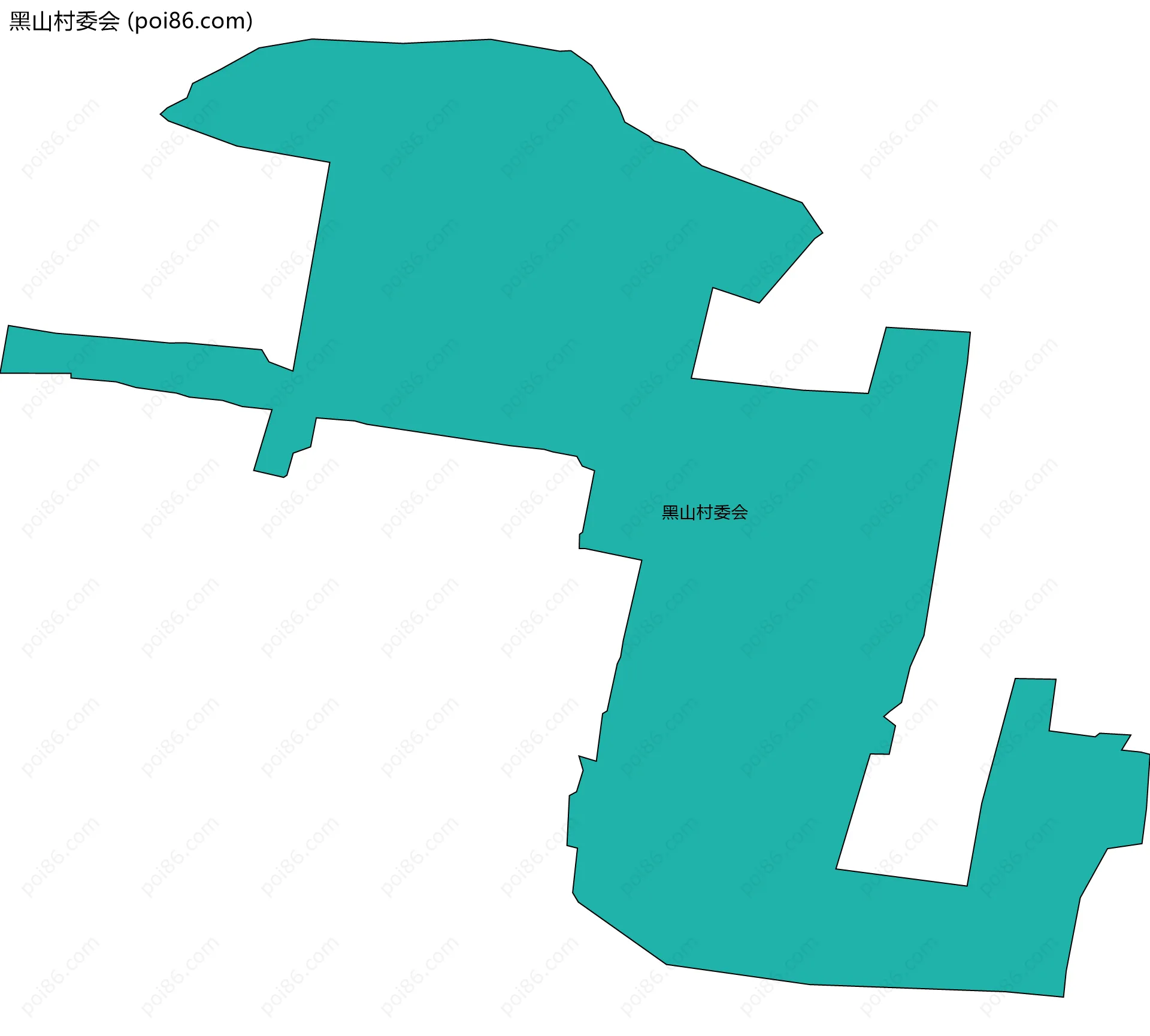 黑山村委会边界地图