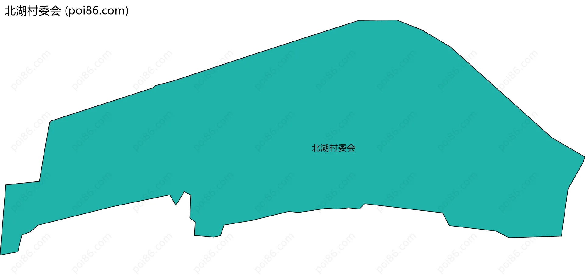 北湖村委会边界地图