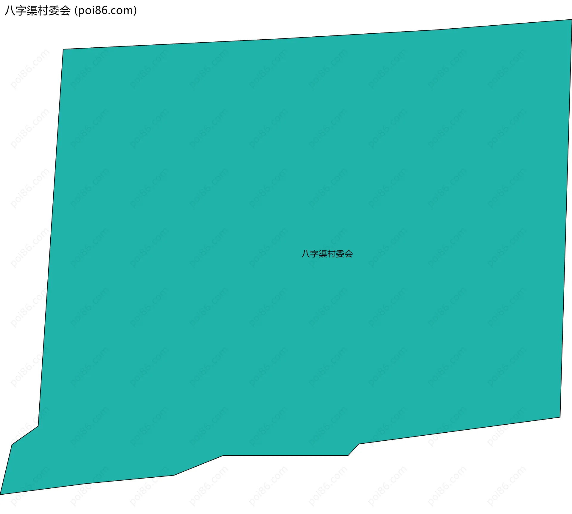 八字渠村委会边界地图