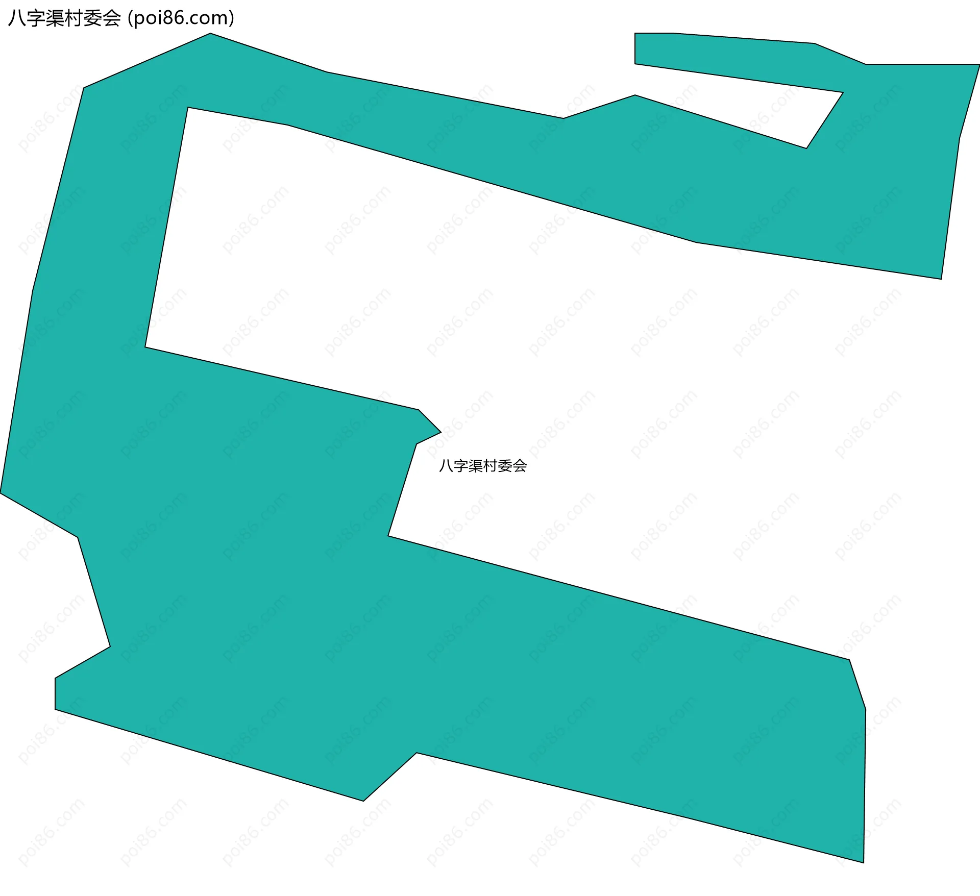 八字渠村委会边界地图