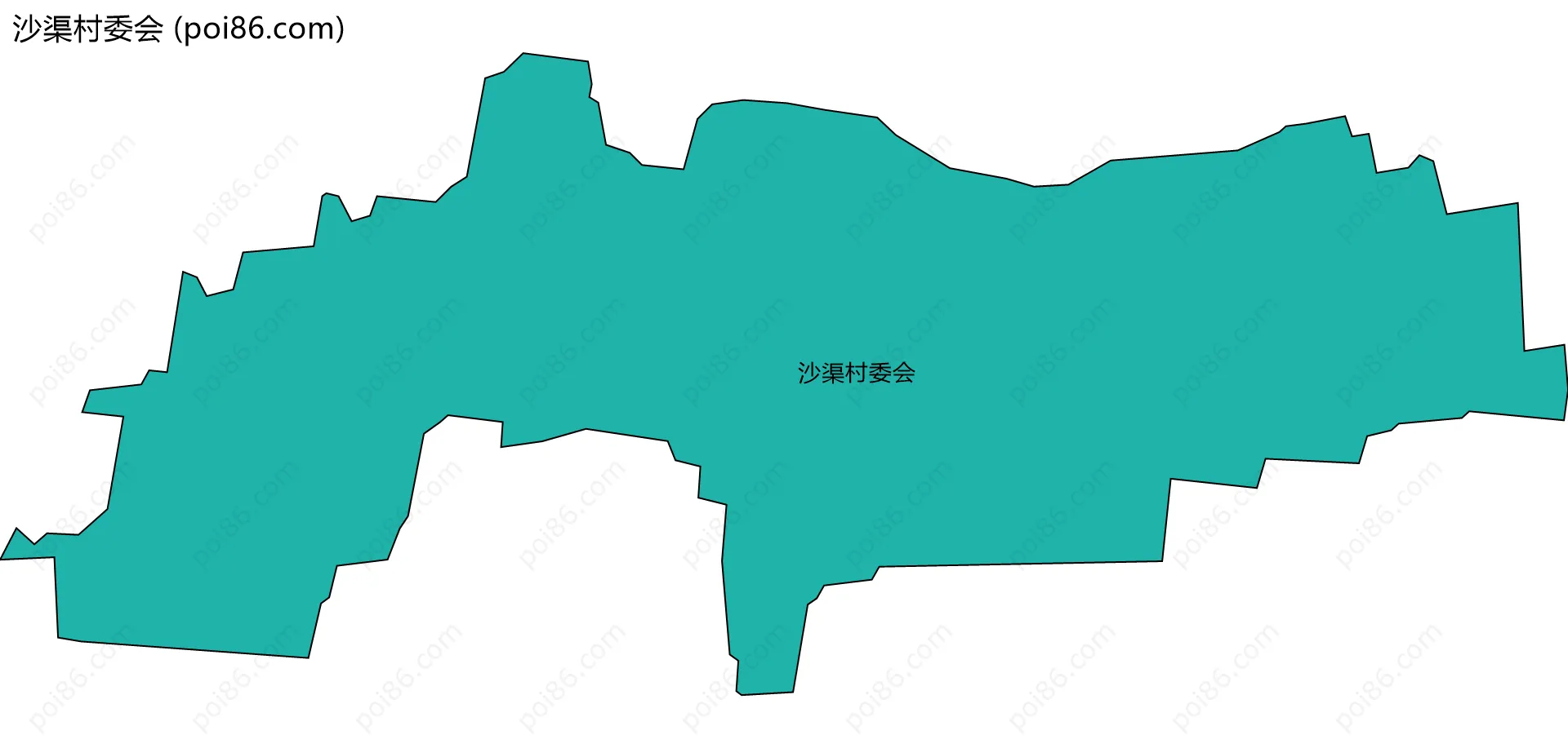 沙渠村委会边界地图