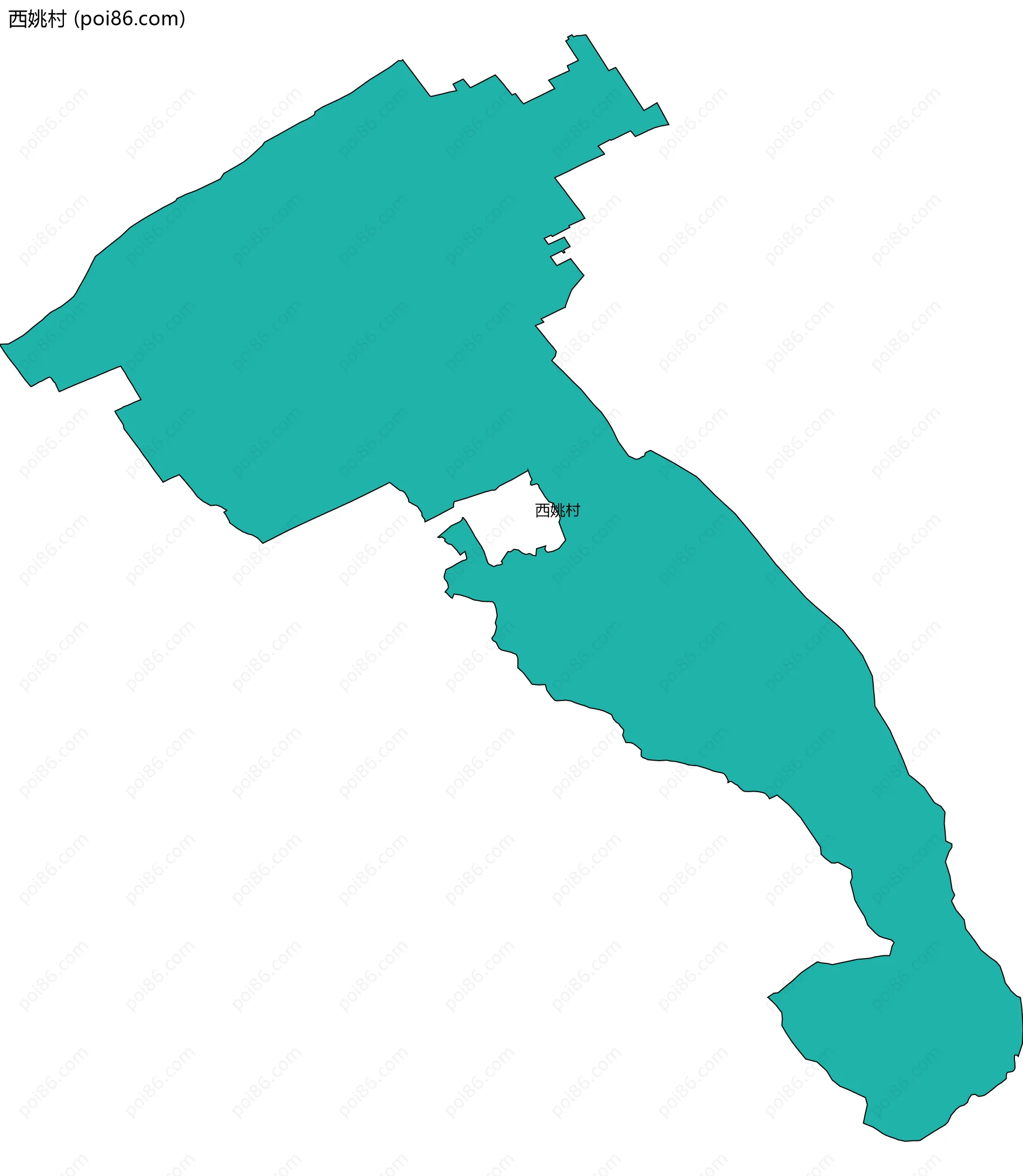 西姚村边界地图