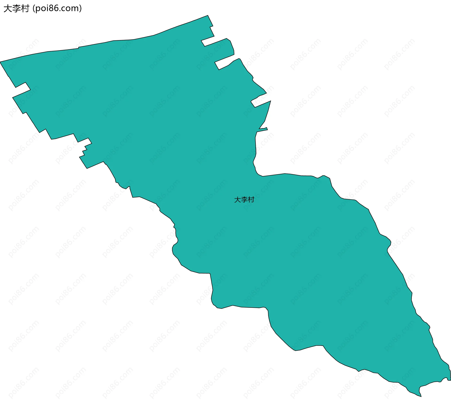 大李村边界地图