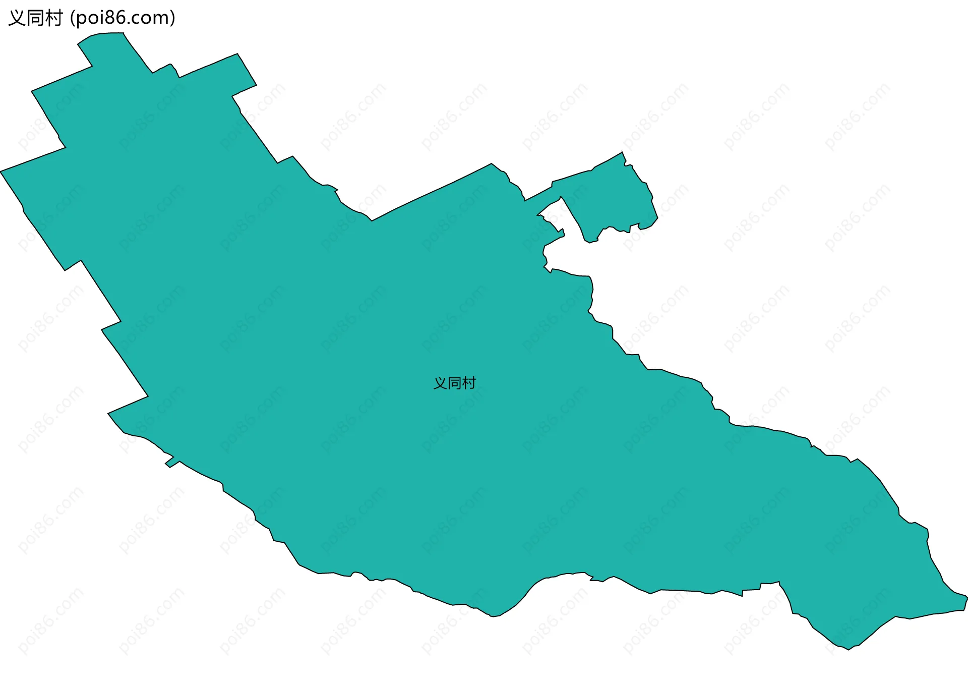 义同村边界地图