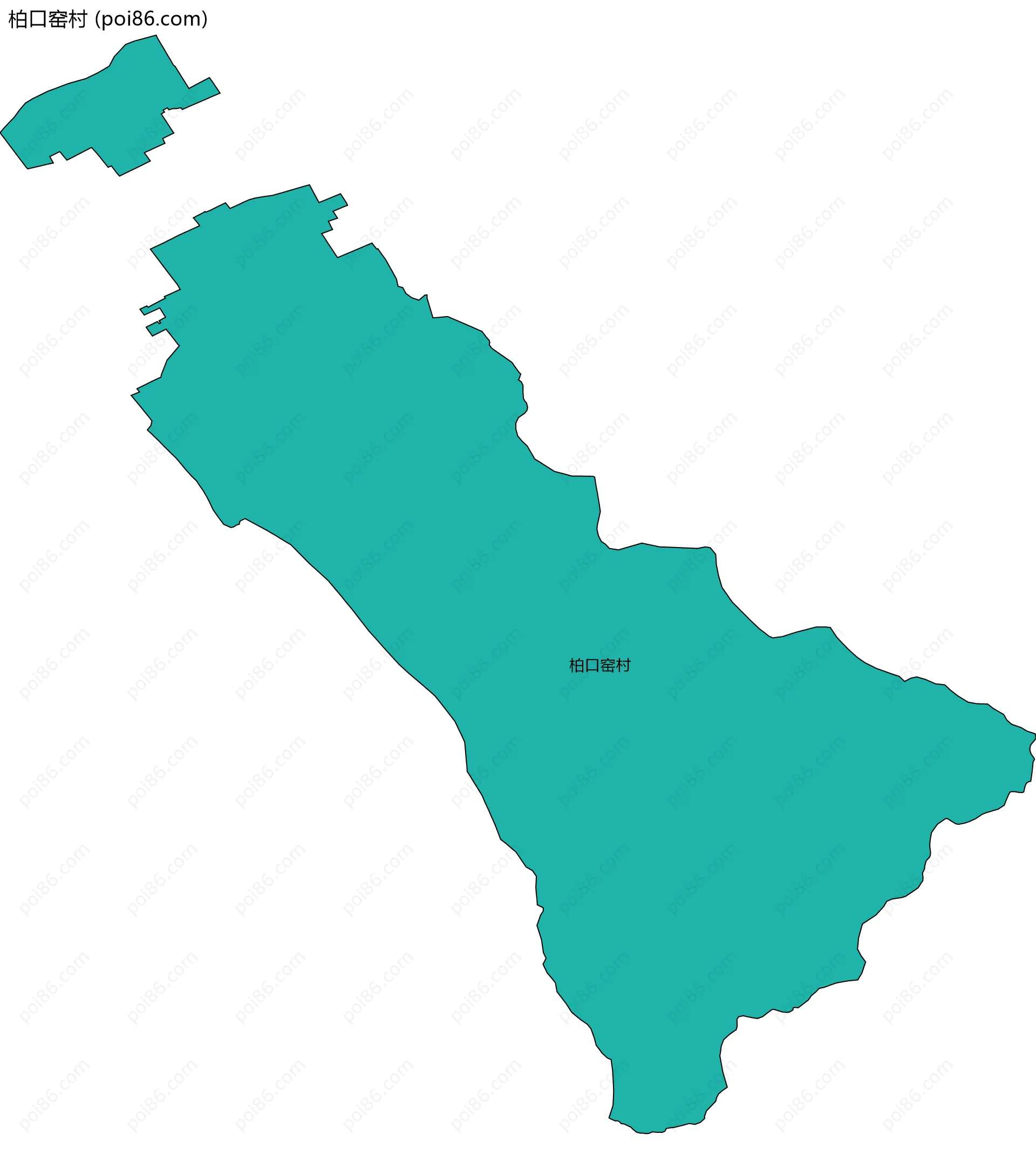 柏口窑村边界地图