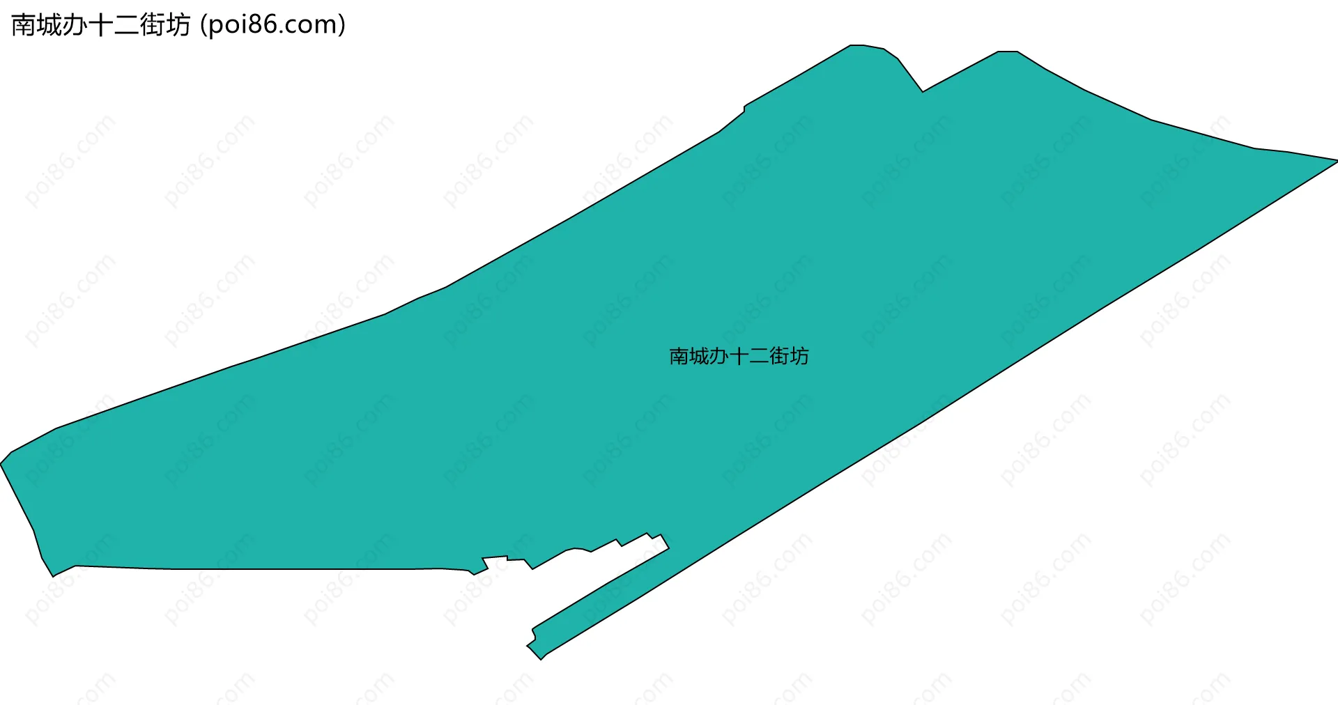 南城办十二街坊边界地图