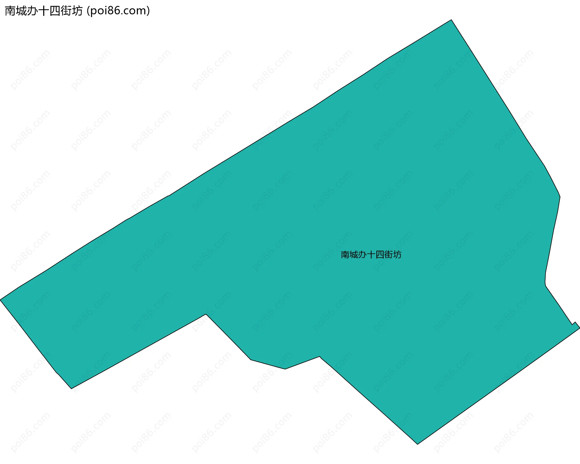 南城办十四街坊边界地图