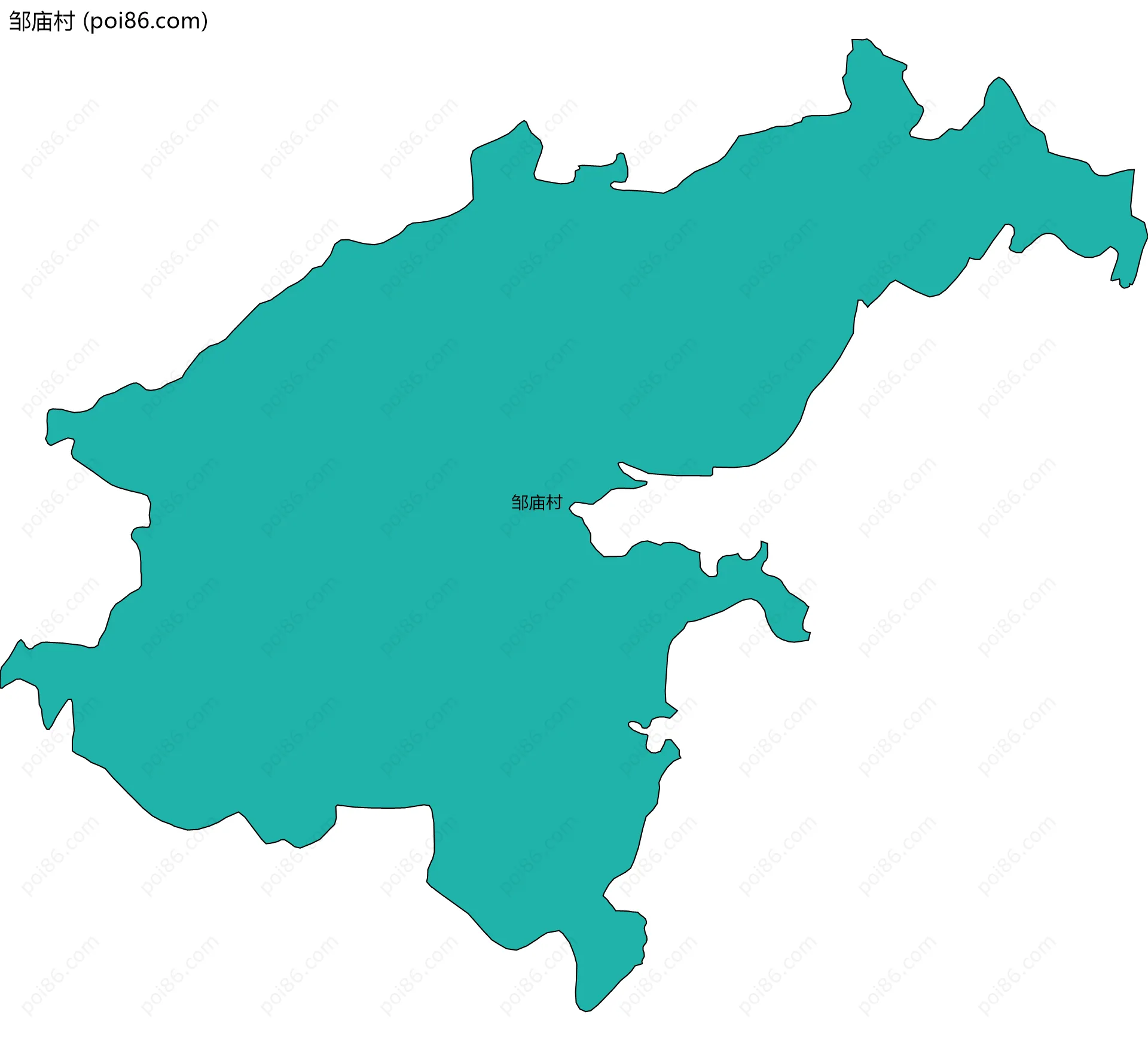 邹庙村边界地图