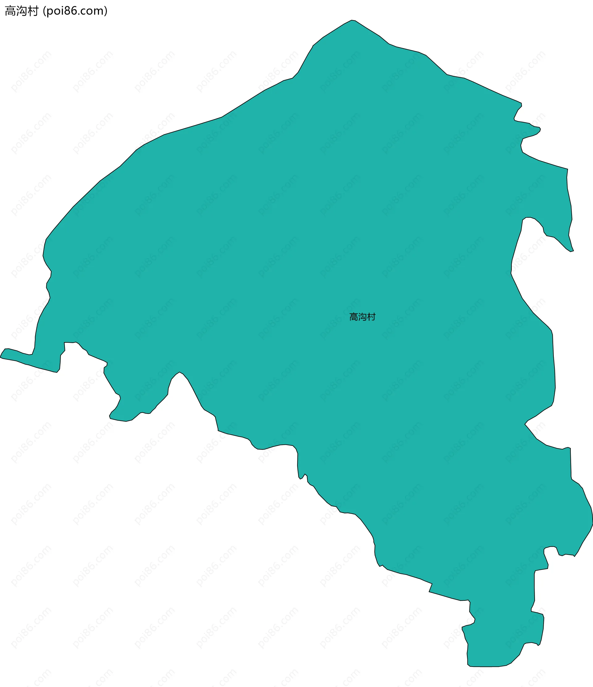 高沟村边界地图