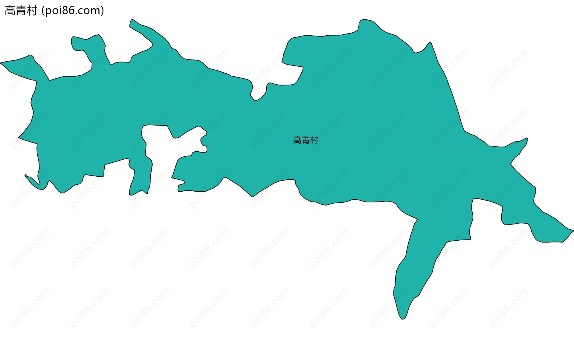 高青村边界地图