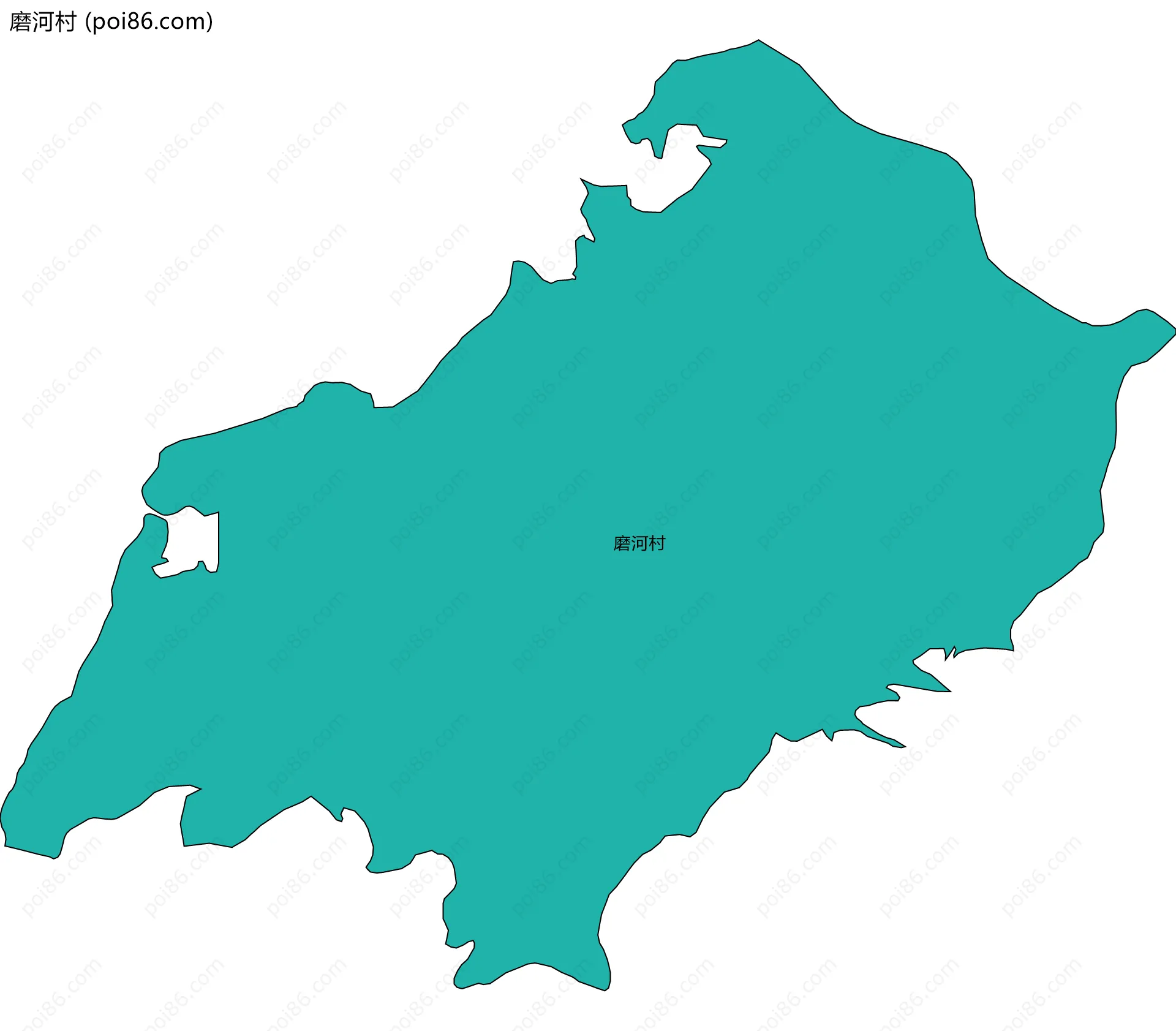 磨河村边界地图