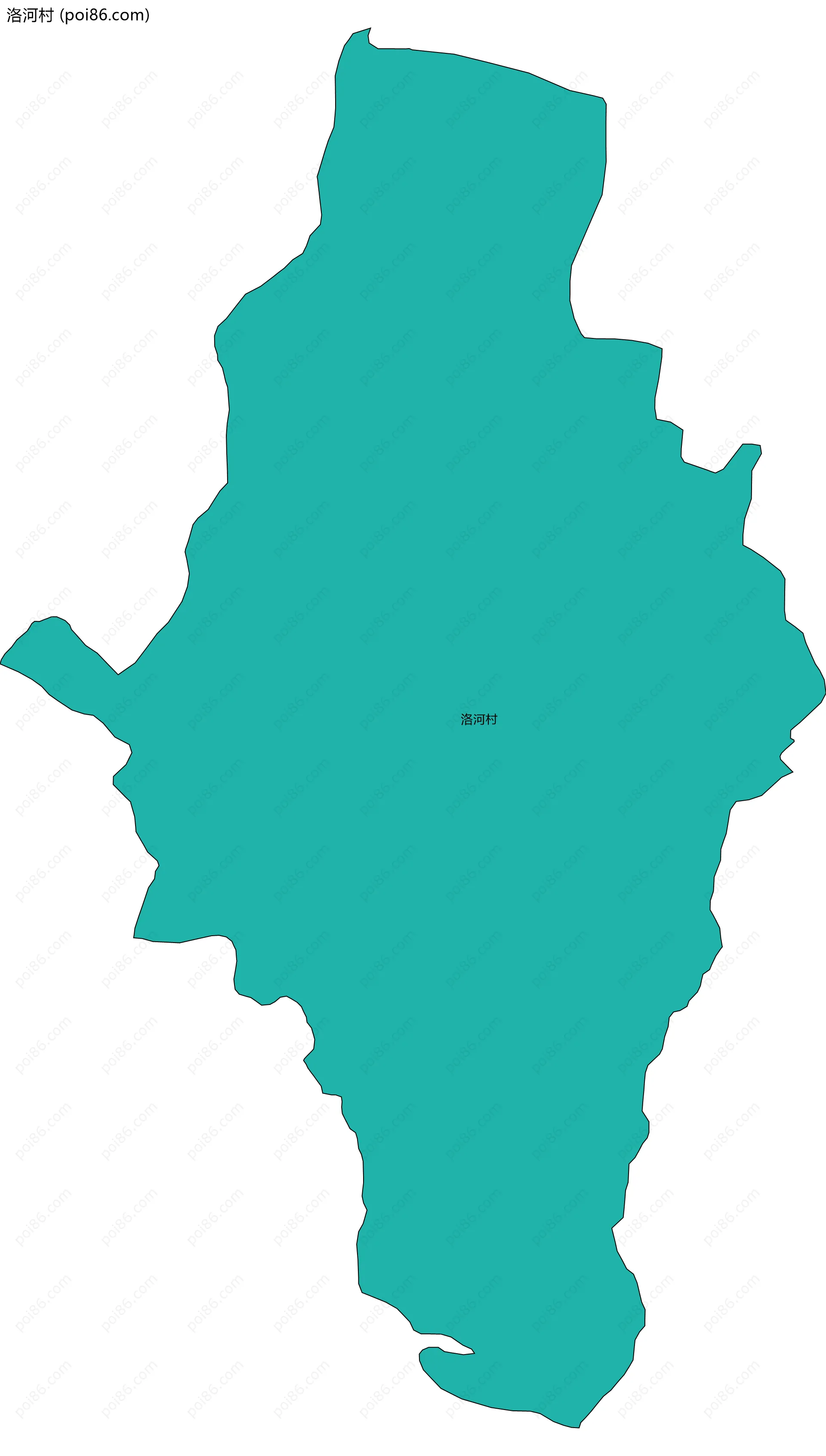 洛河村边界地图