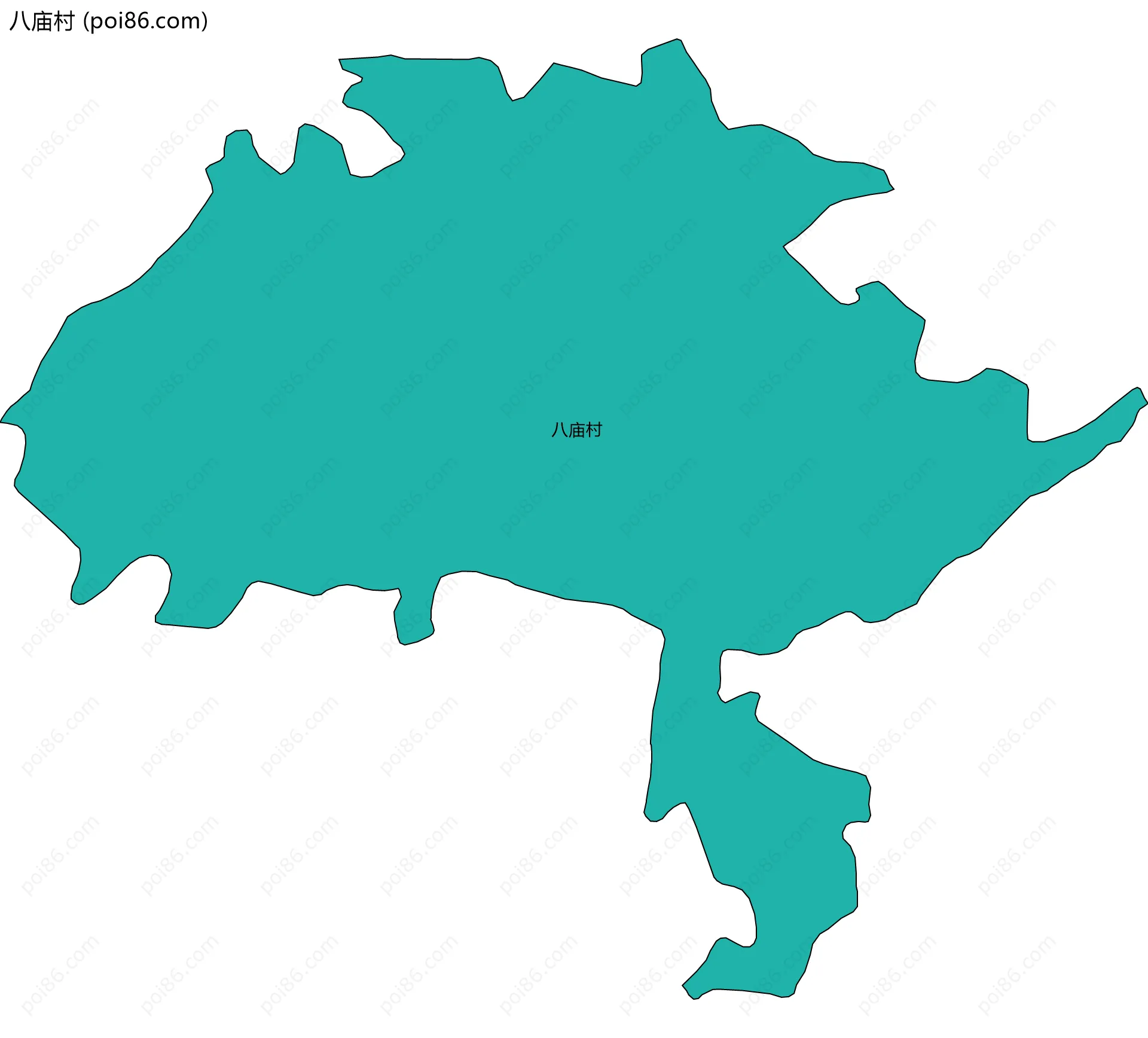八庙村边界地图