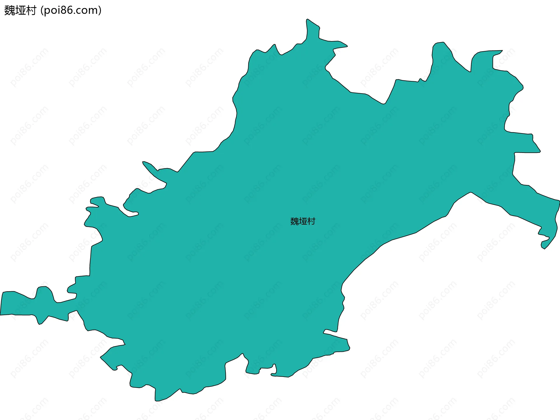 魏垭村边界地图