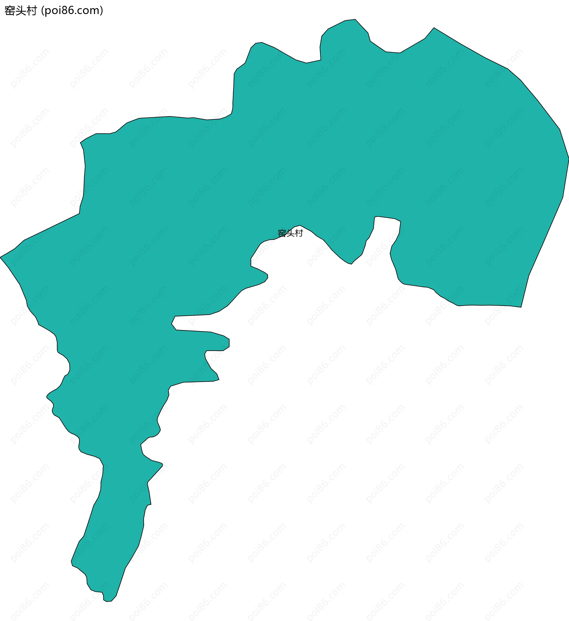 窑头村边界地图