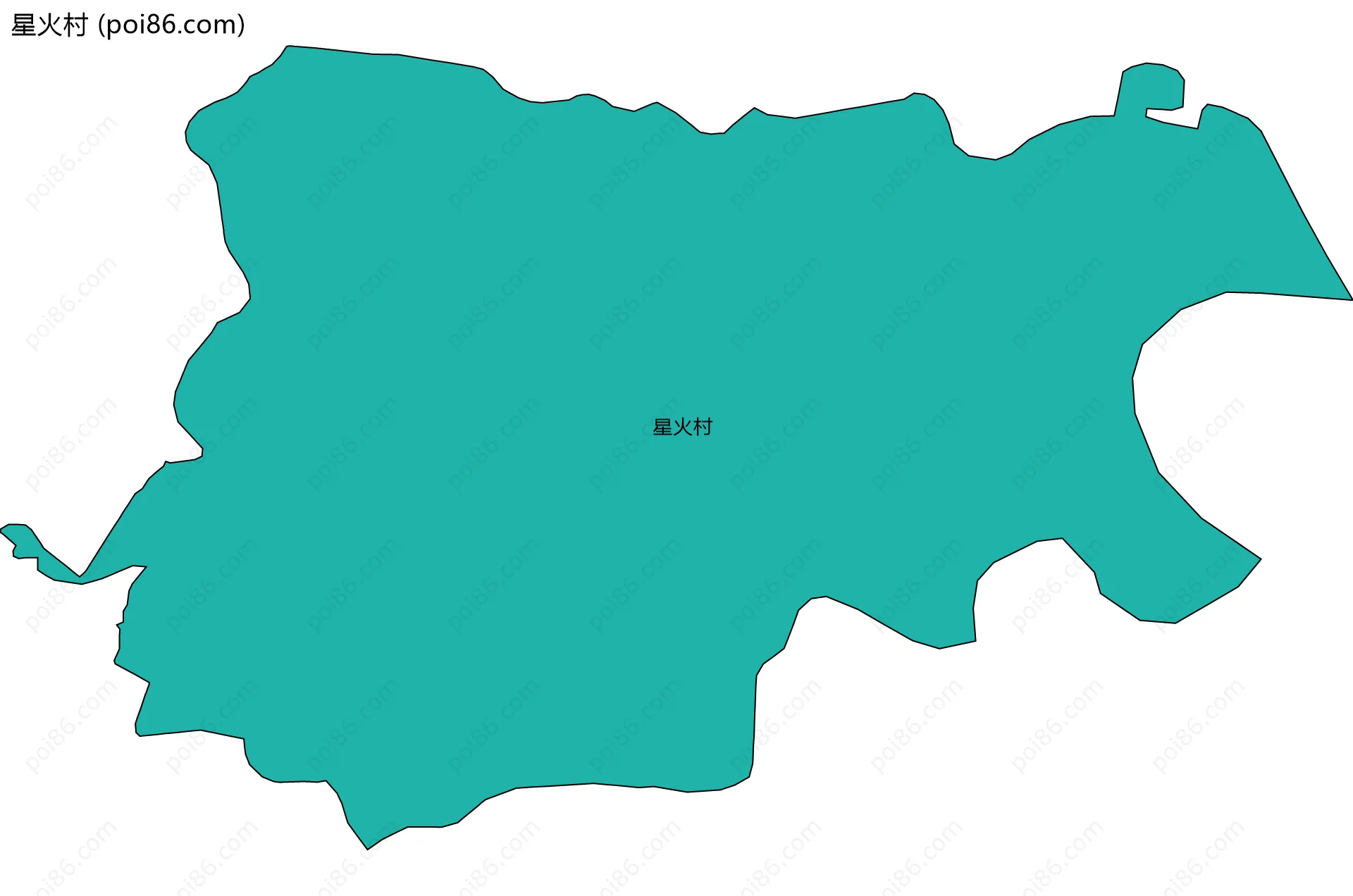 星火村边界地图