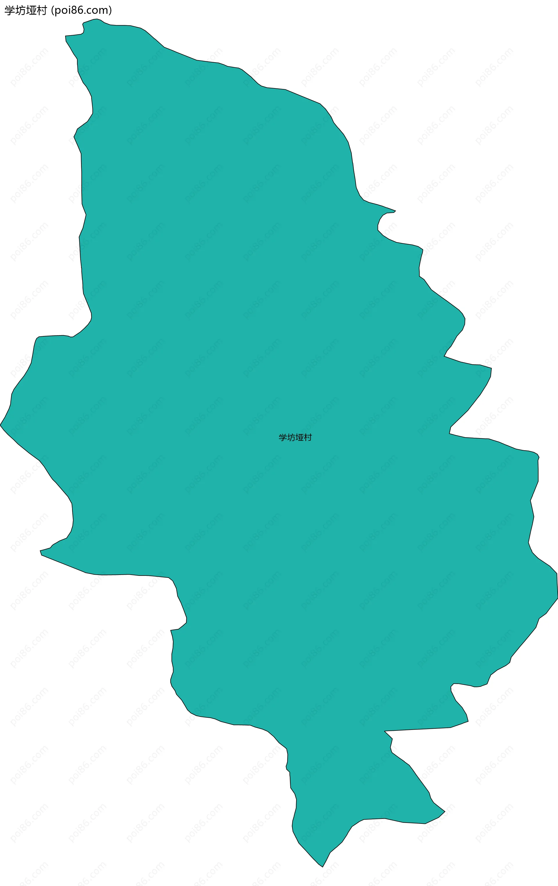 学坊垭村边界地图