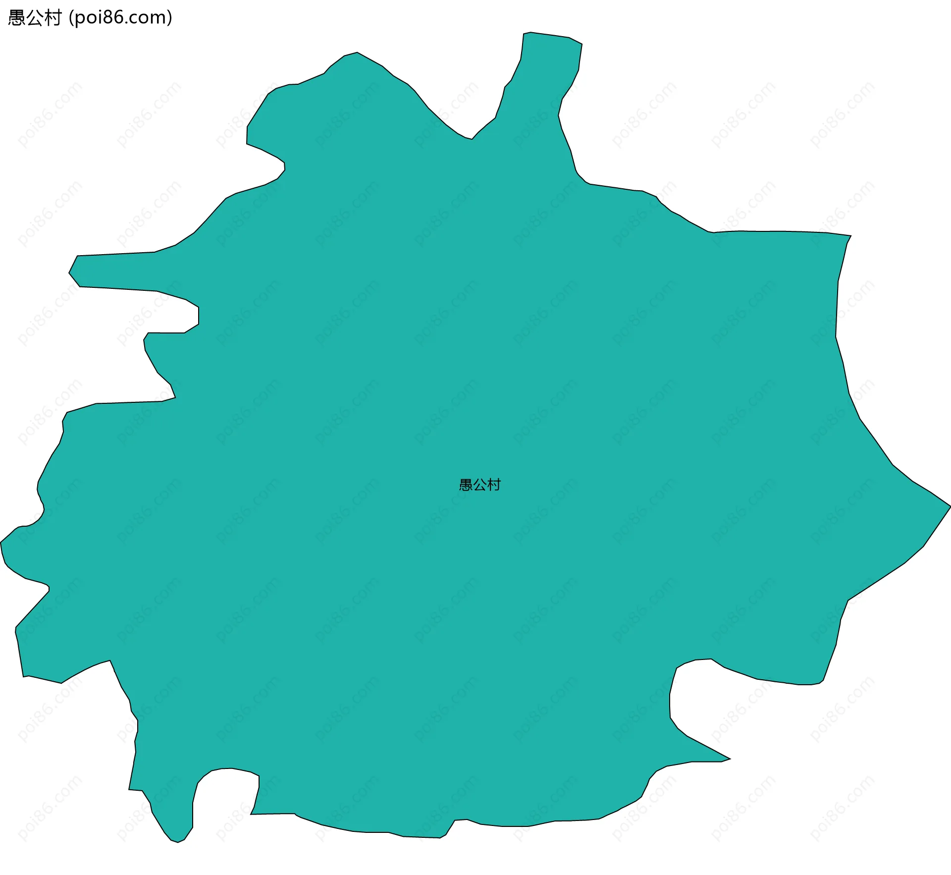 愚公村边界地图