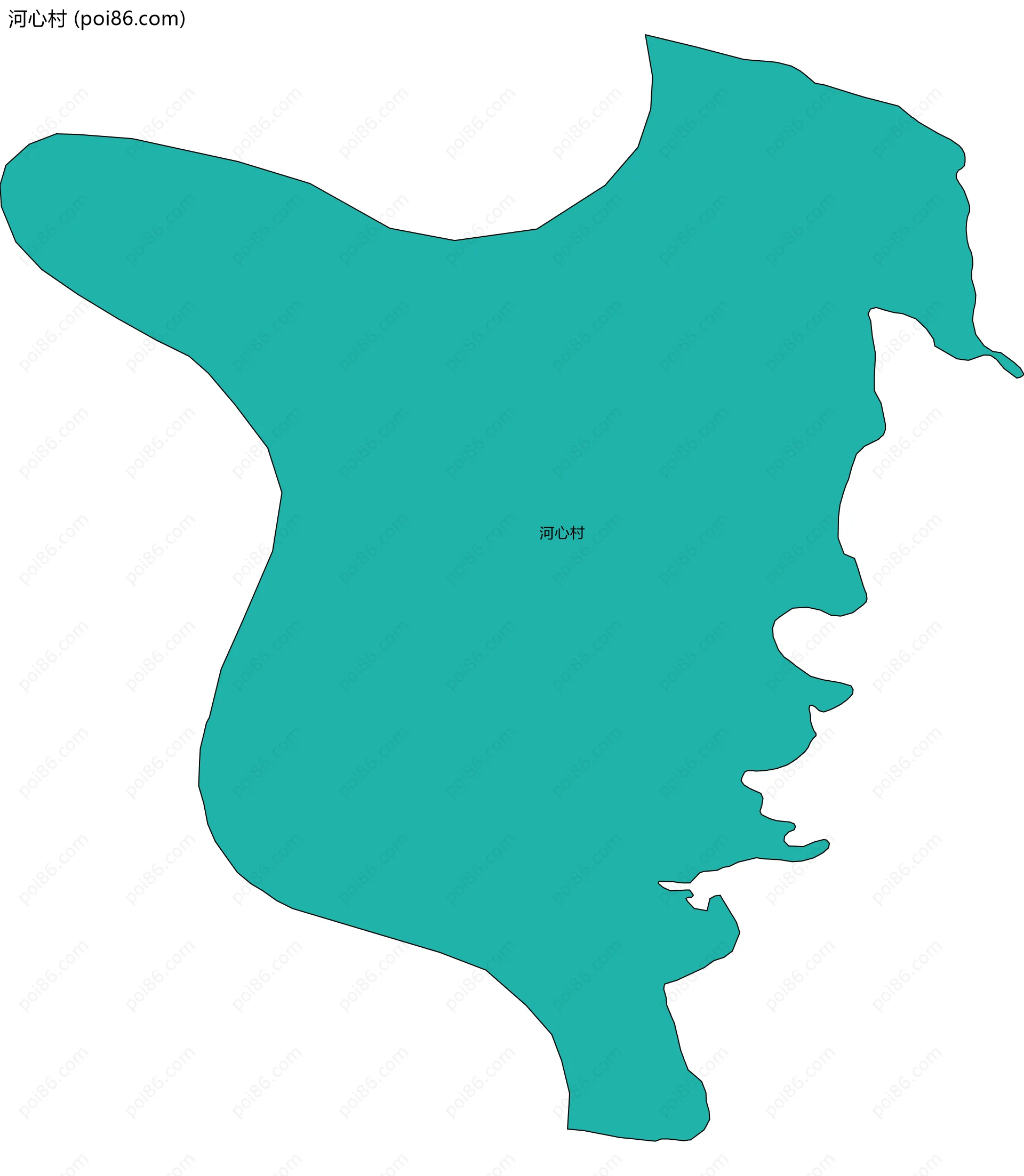 河心村边界地图