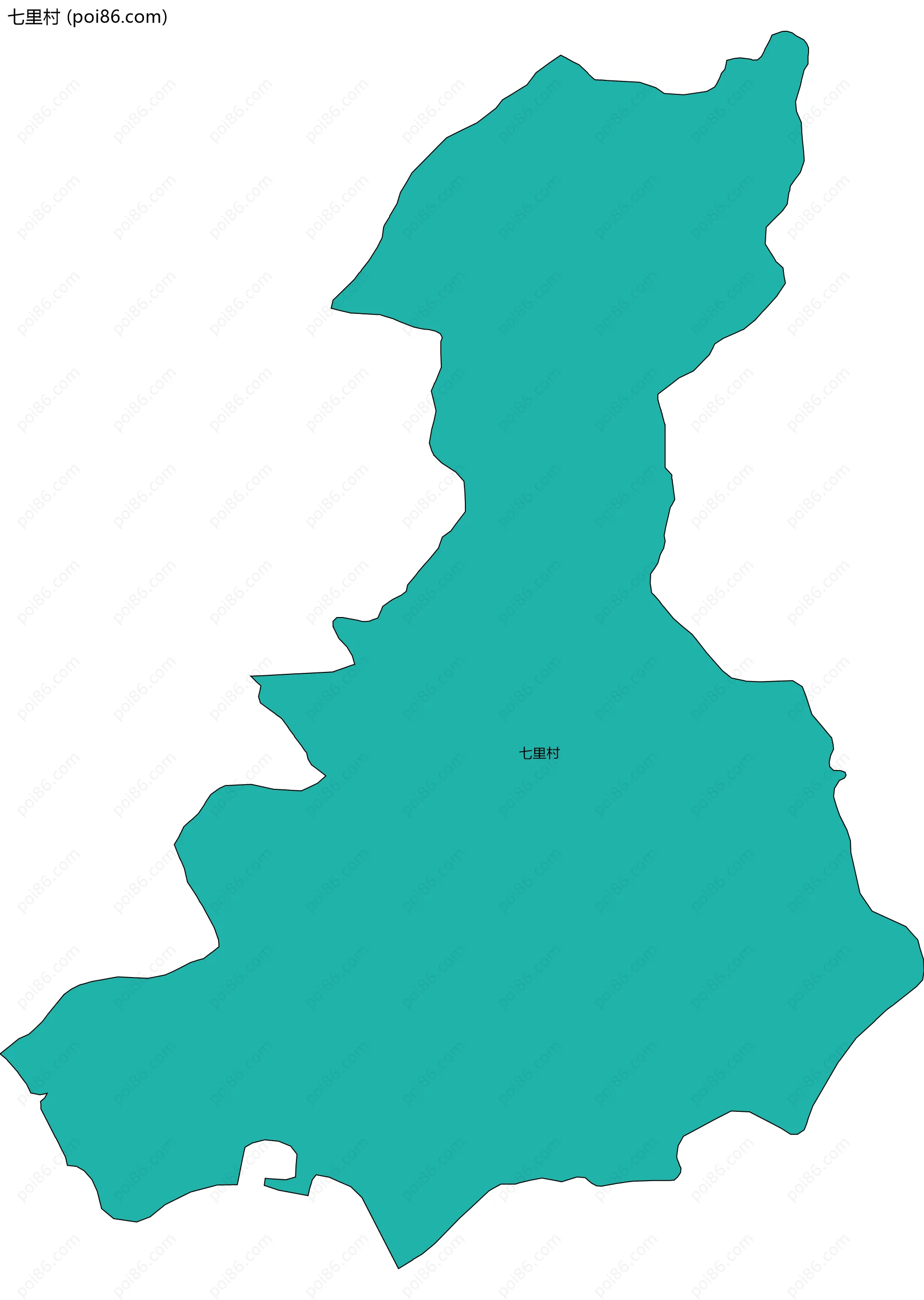 七里村边界地图