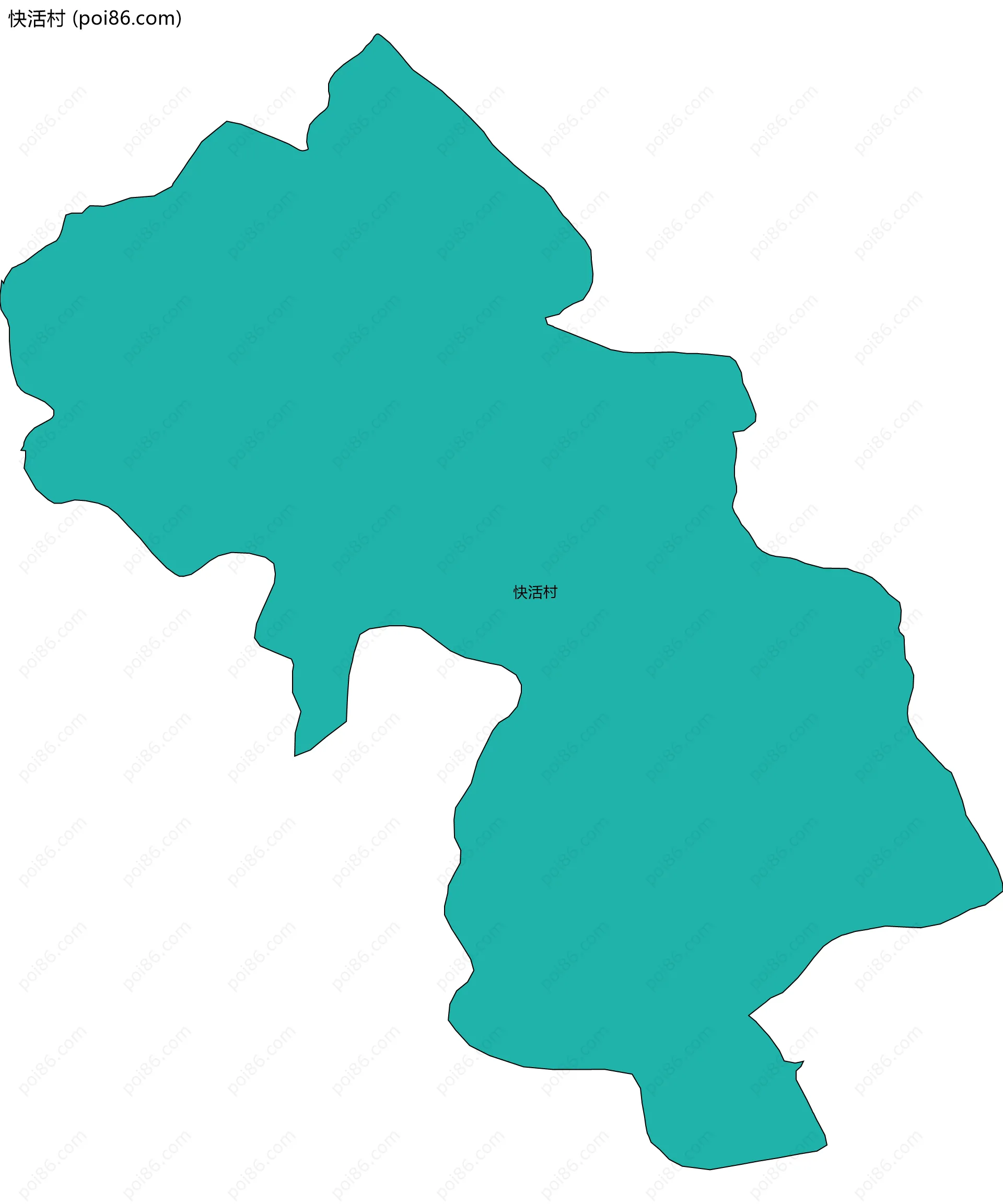 快活村边界地图