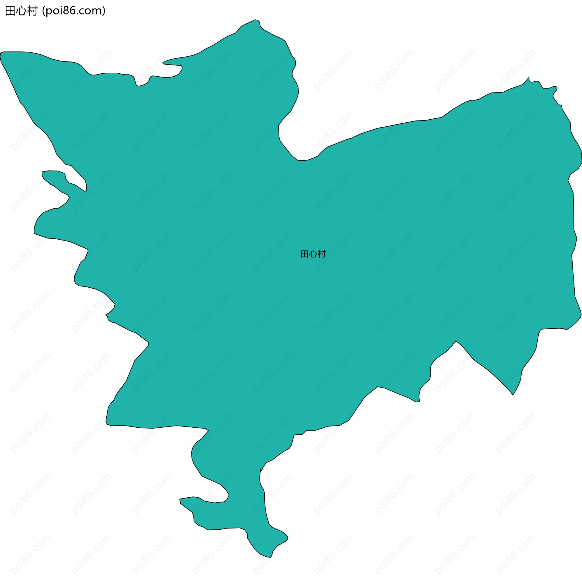 田心村边界地图