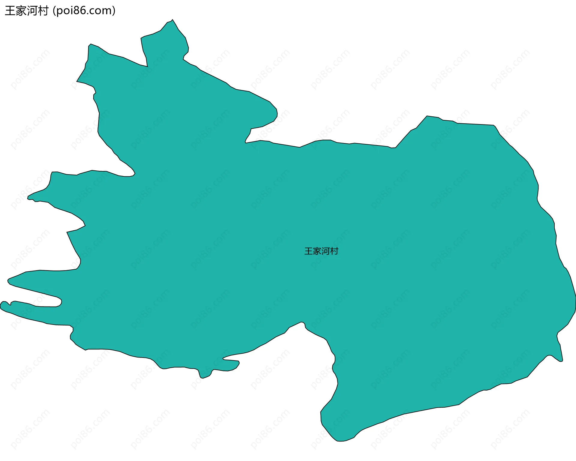 王家河村边界地图