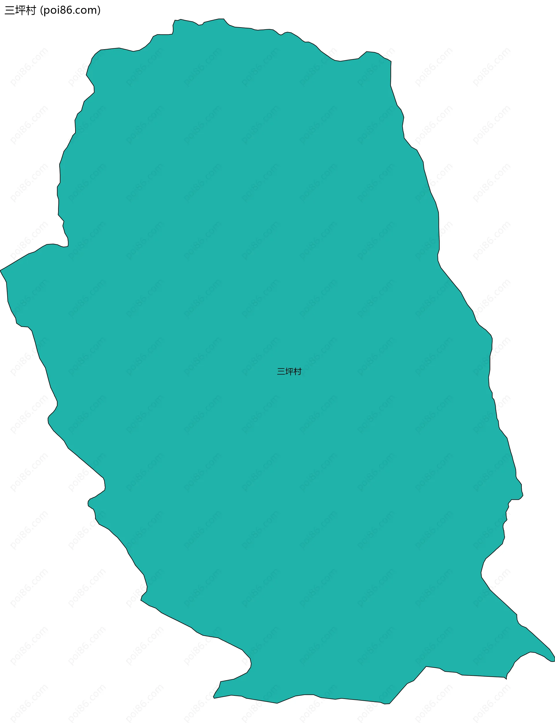 三坪村边界地图