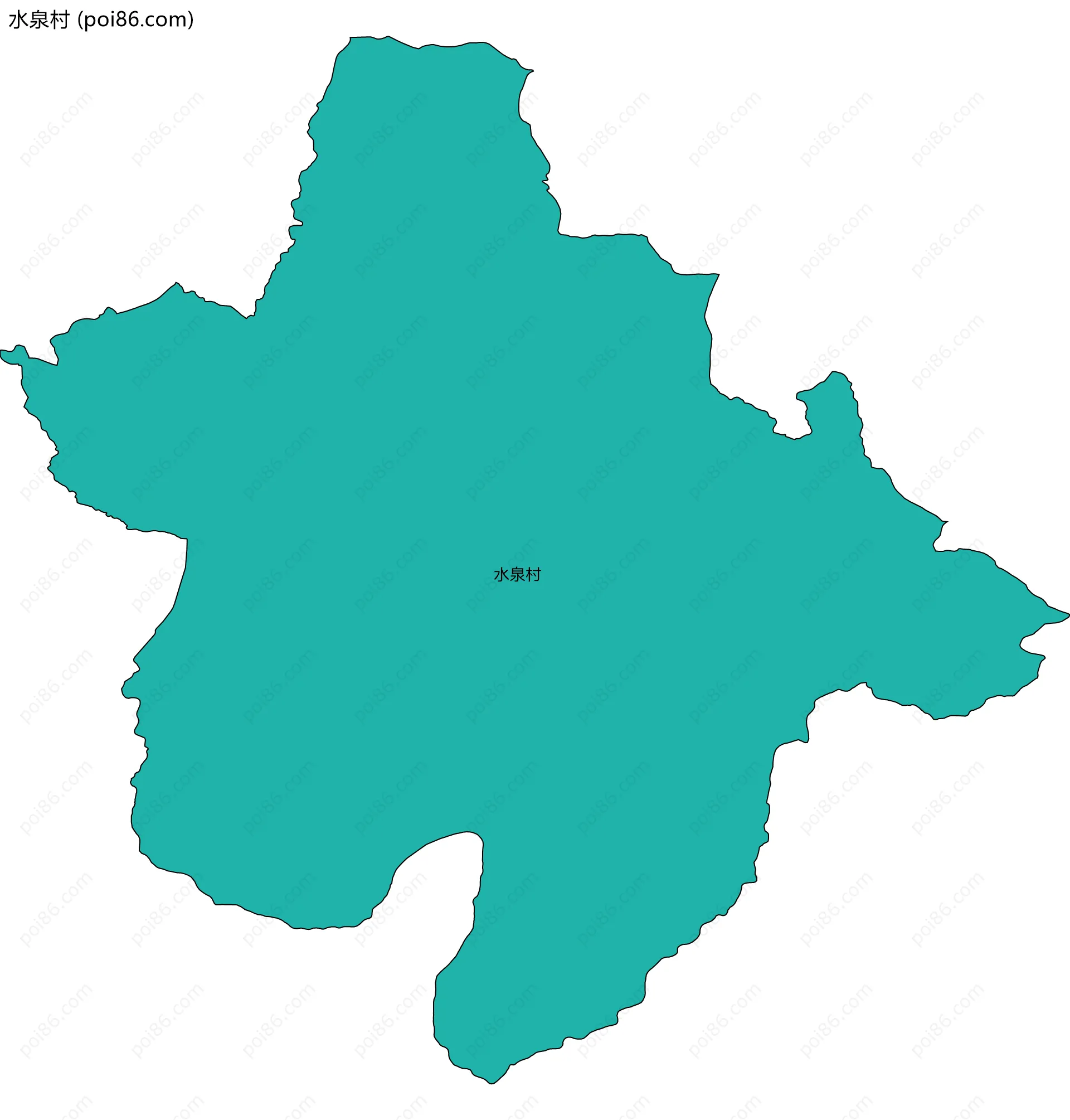水泉村边界地图