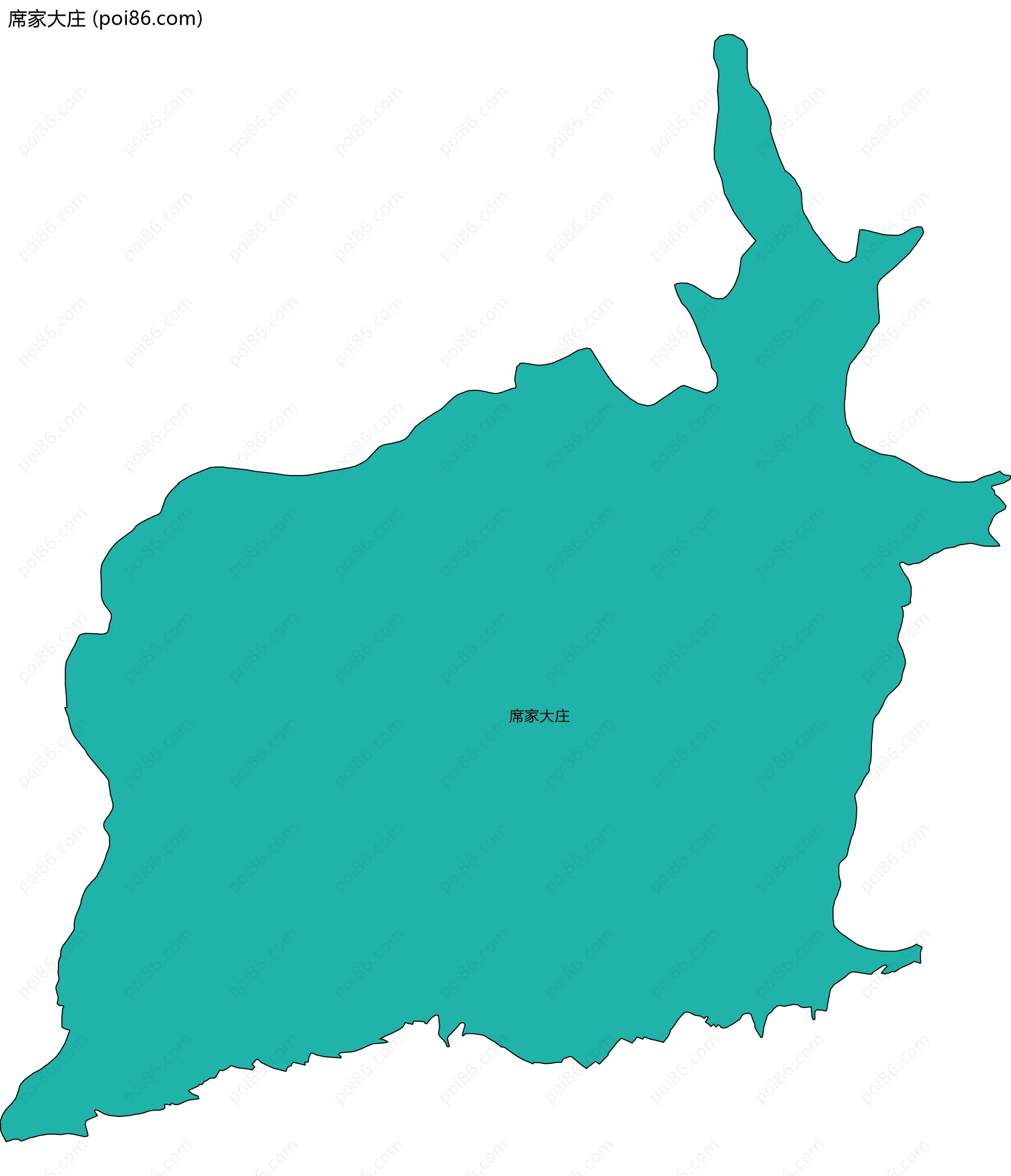 席家大庄边界地图