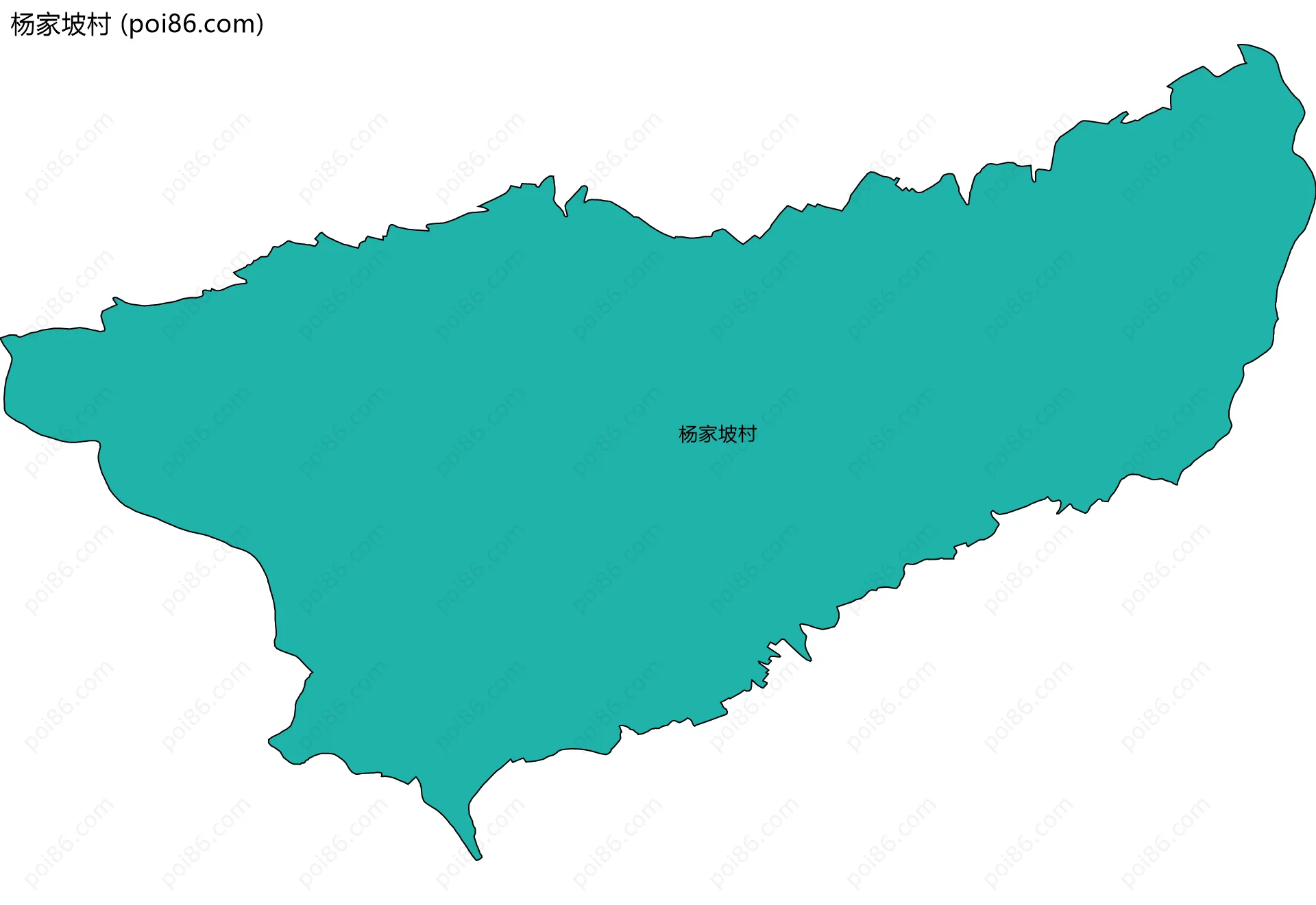 杨家坡村边界地图