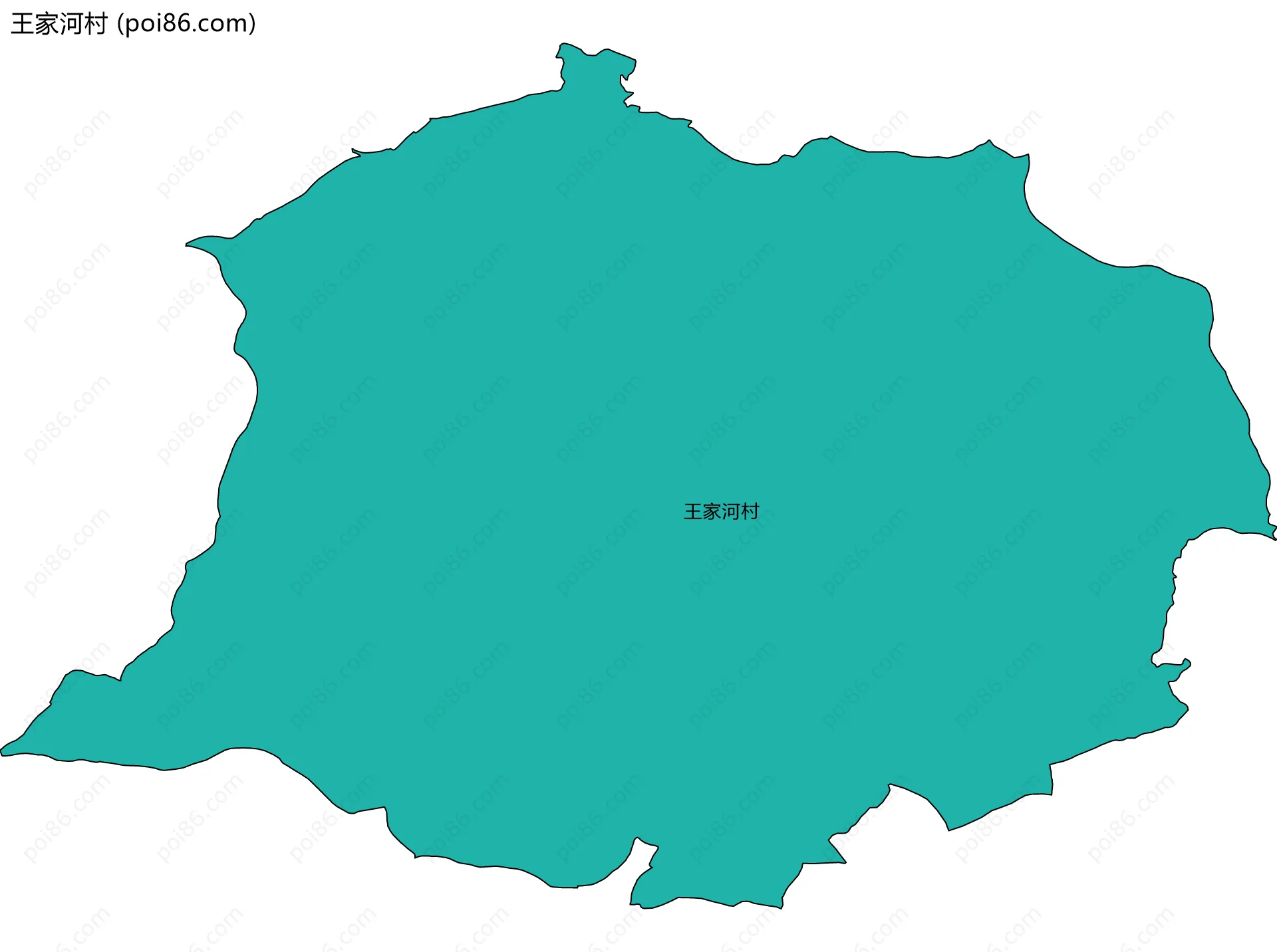 王家河村边界地图
