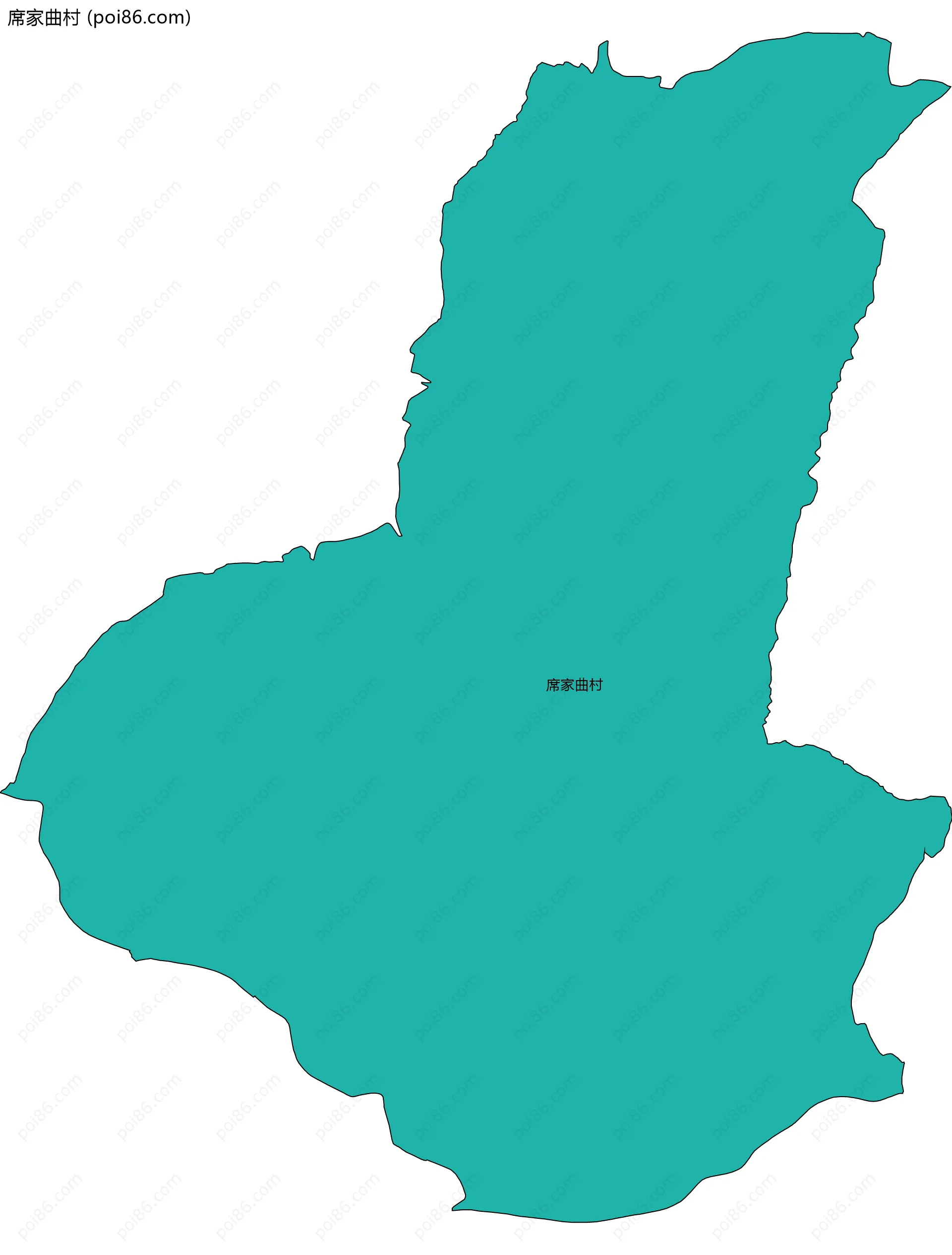 席家曲村边界地图