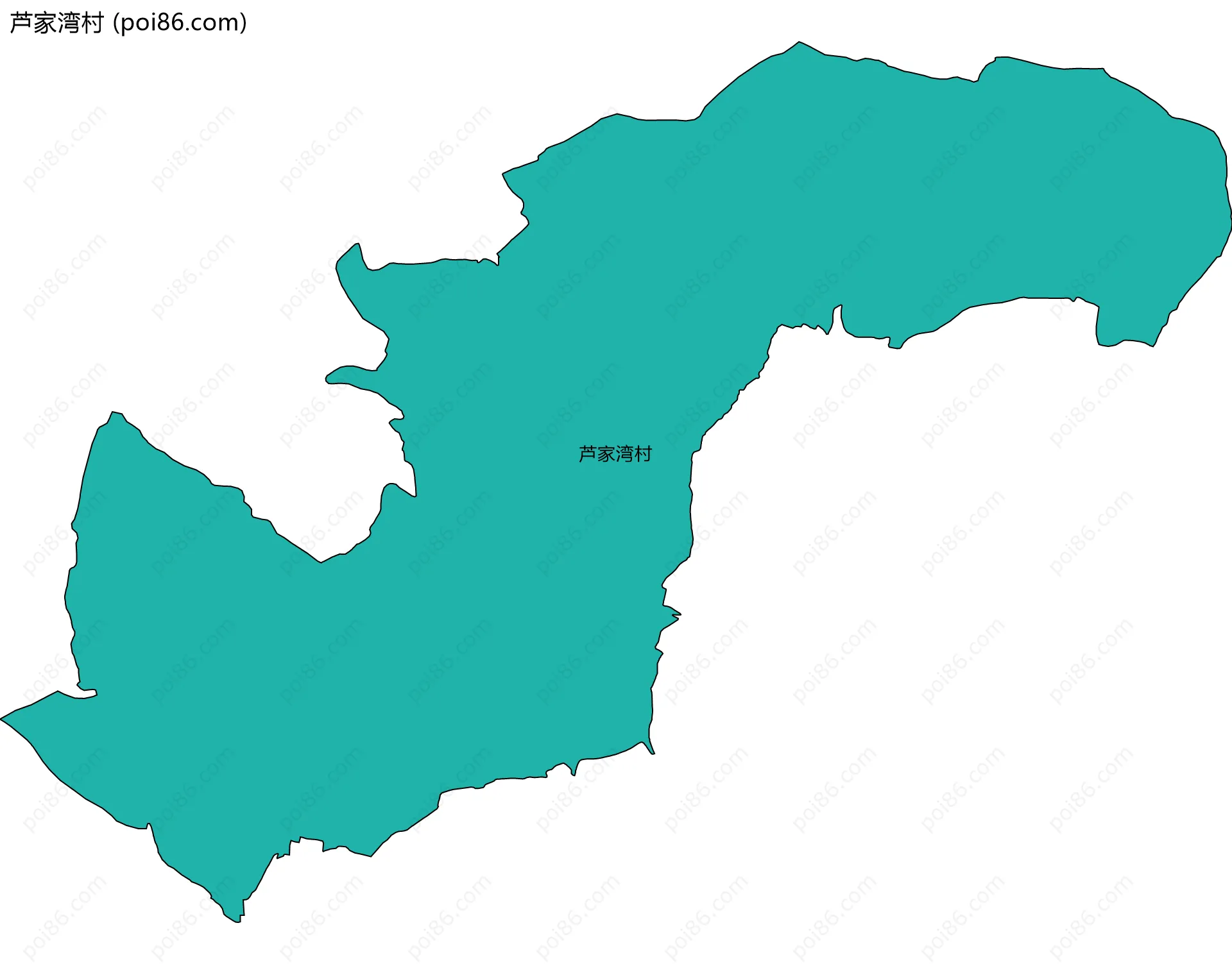 芦家湾村边界地图