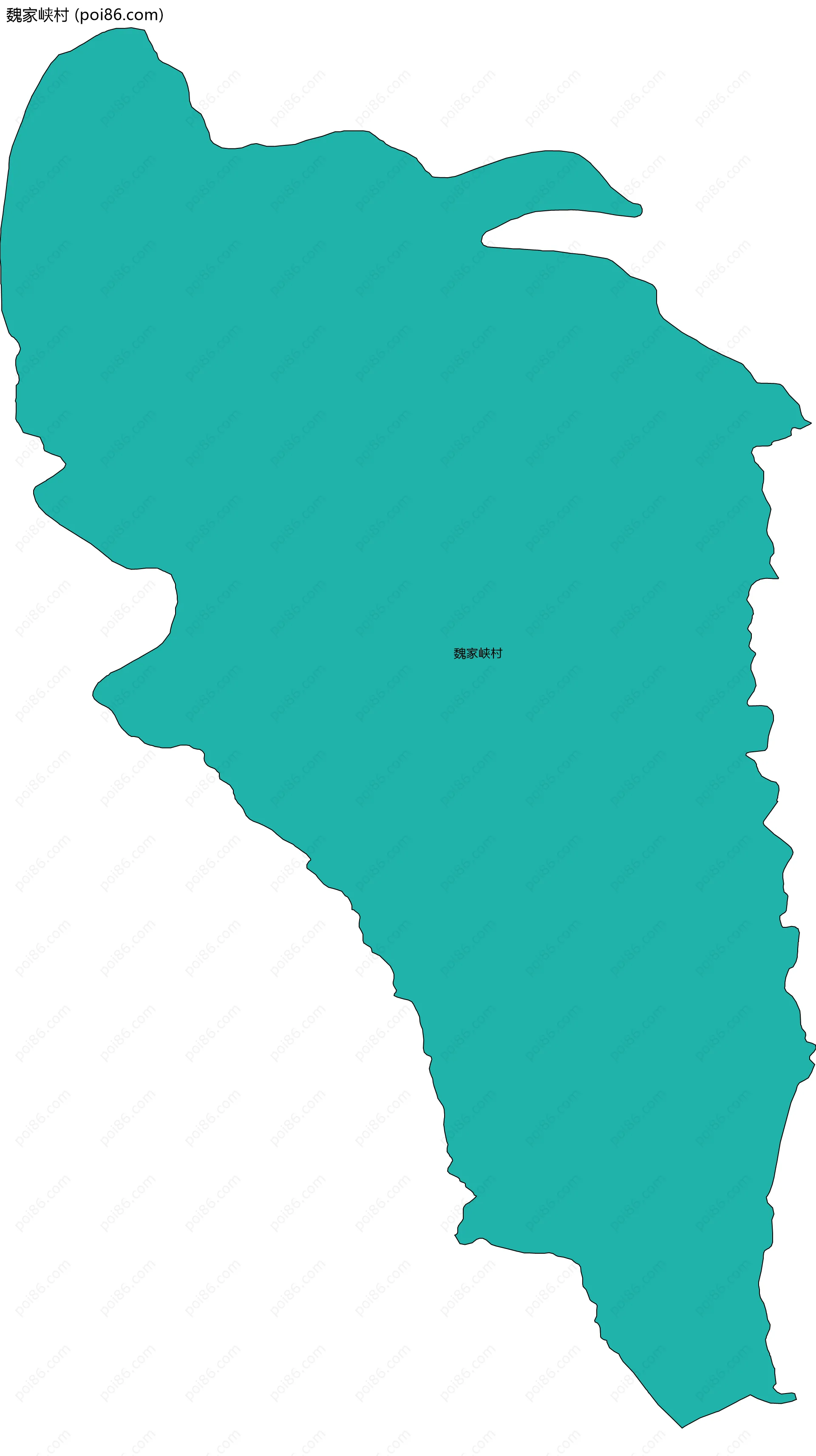 魏家峡村边界地图