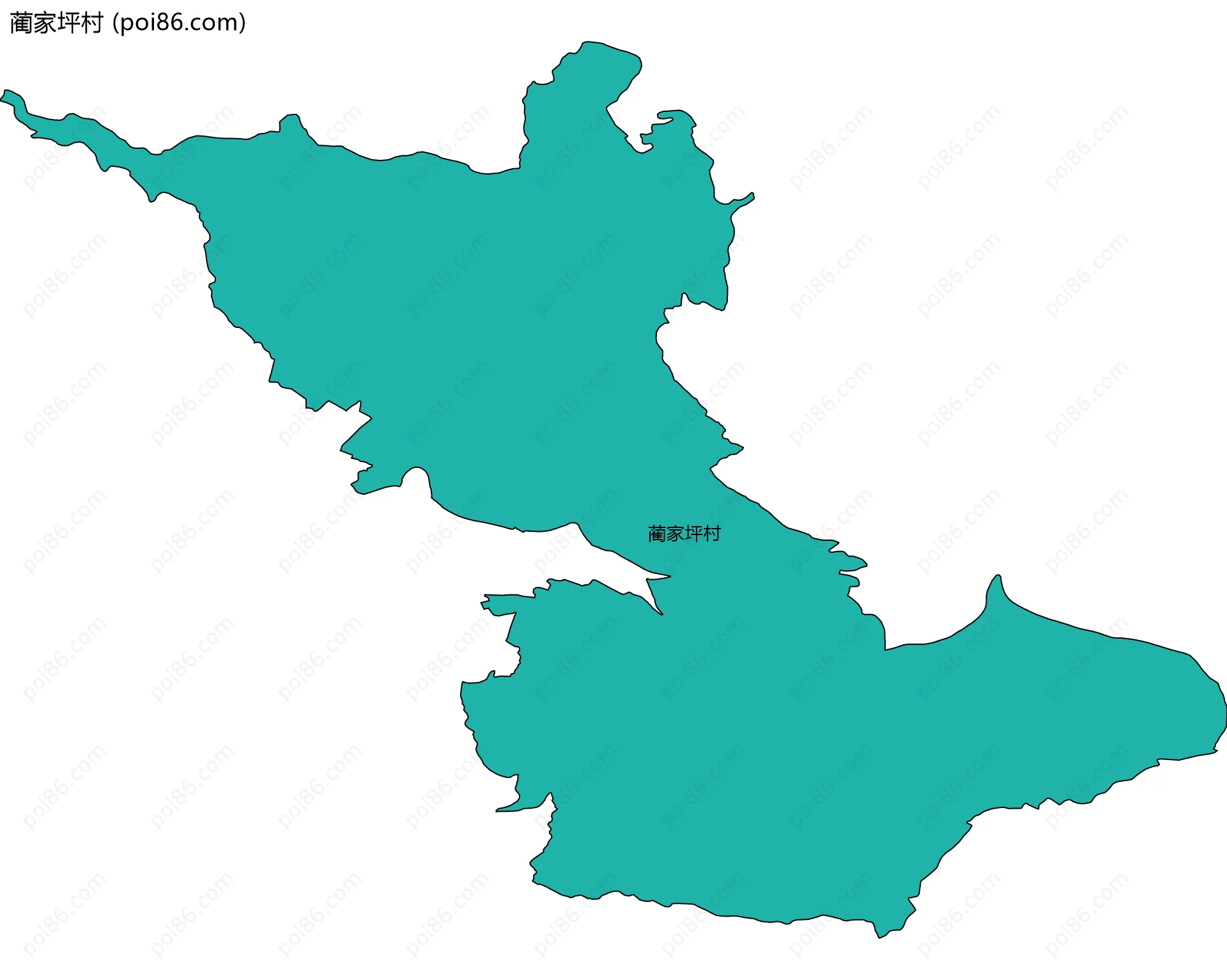 蔺家坪村边界地图