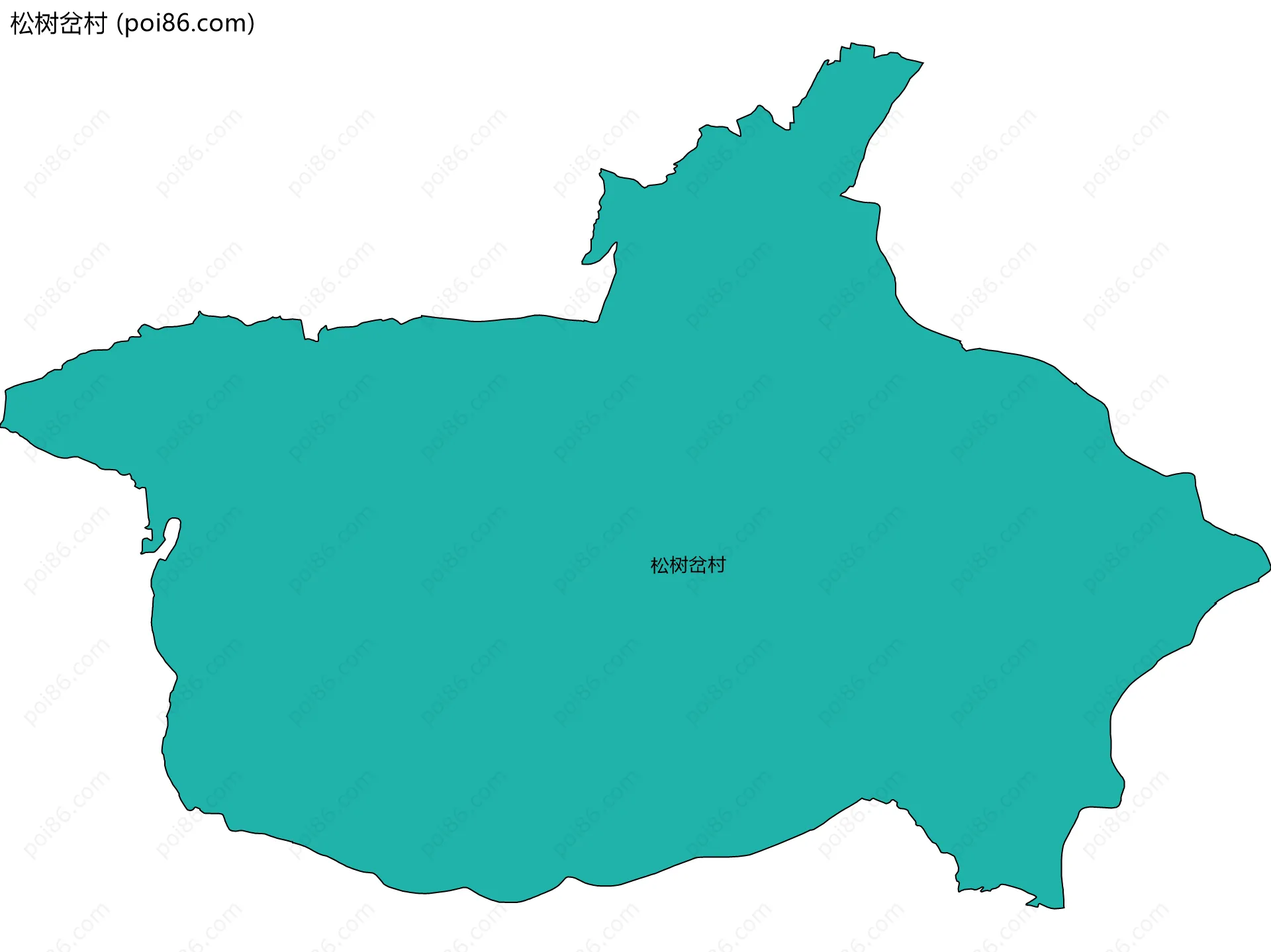 松树岔村边界地图