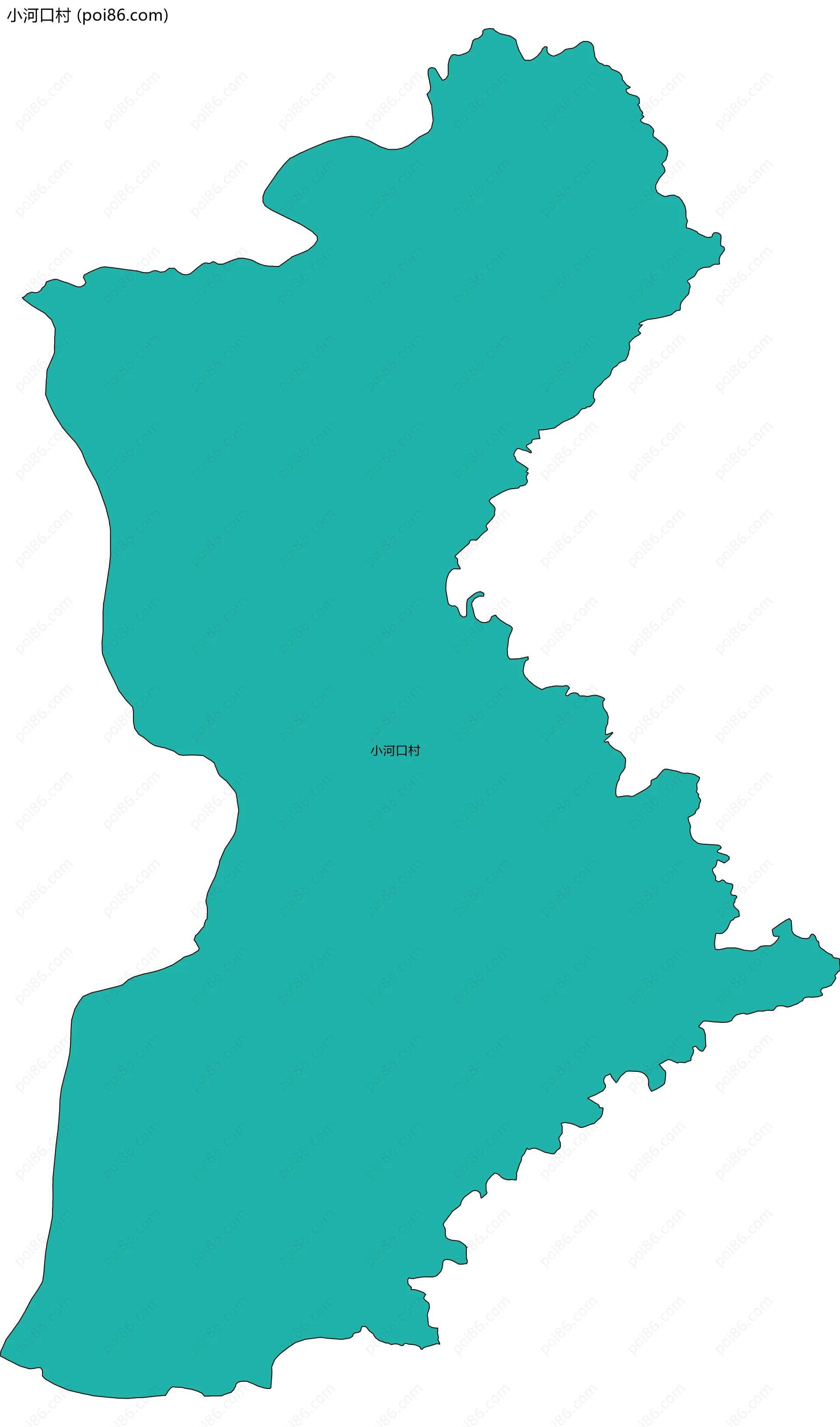 小河口村边界地图