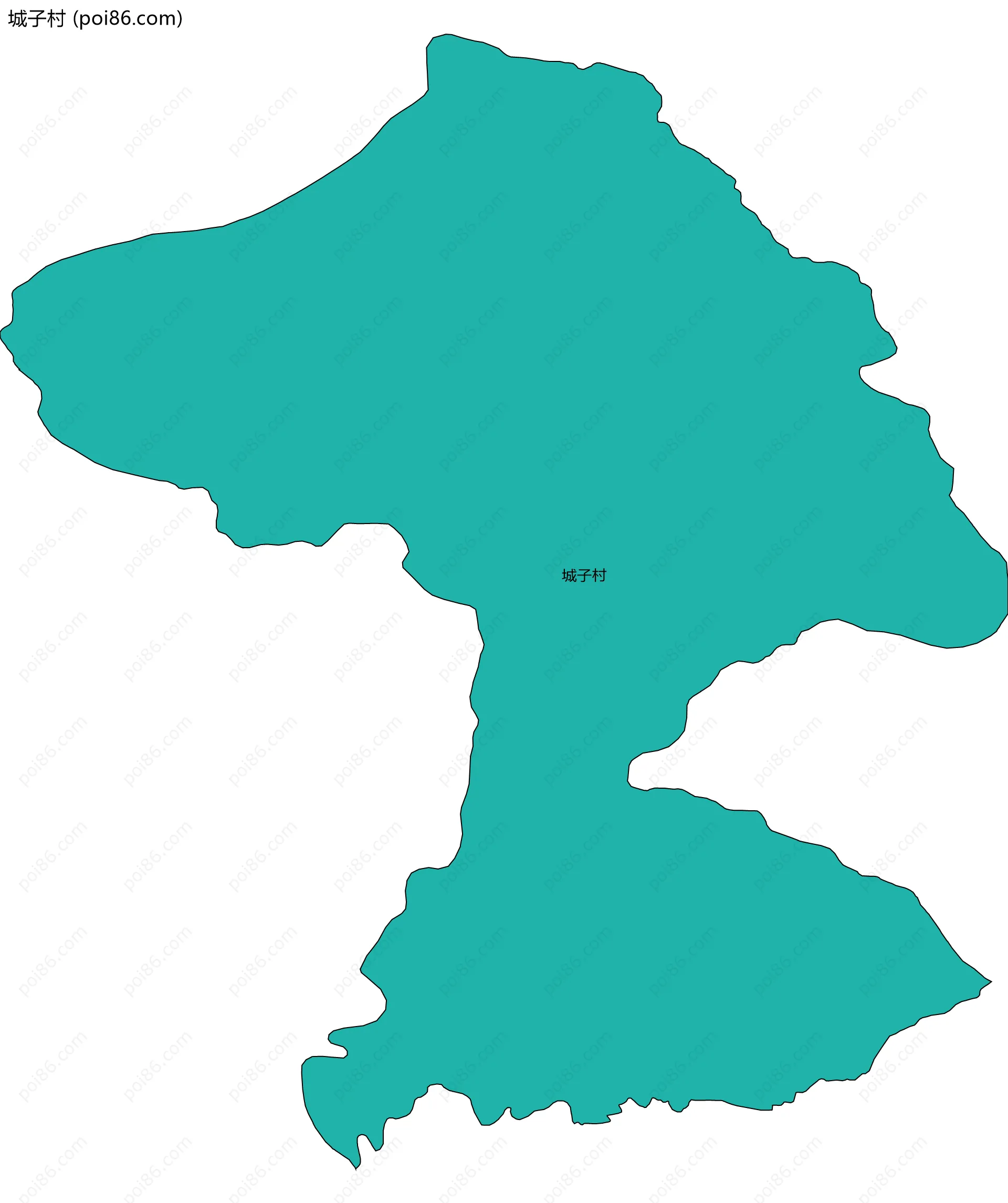 城子村边界地图