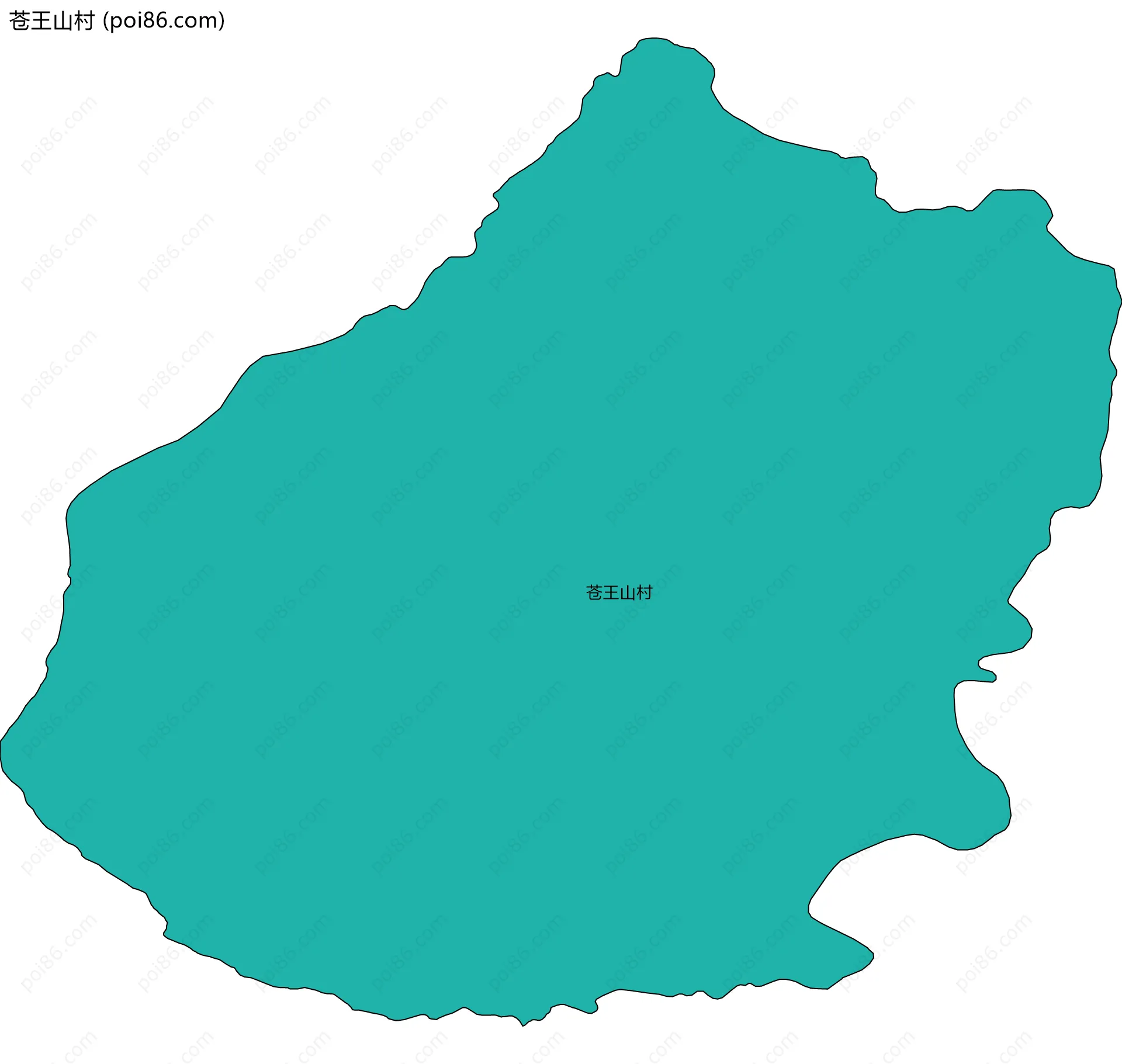 苍王山村边界地图