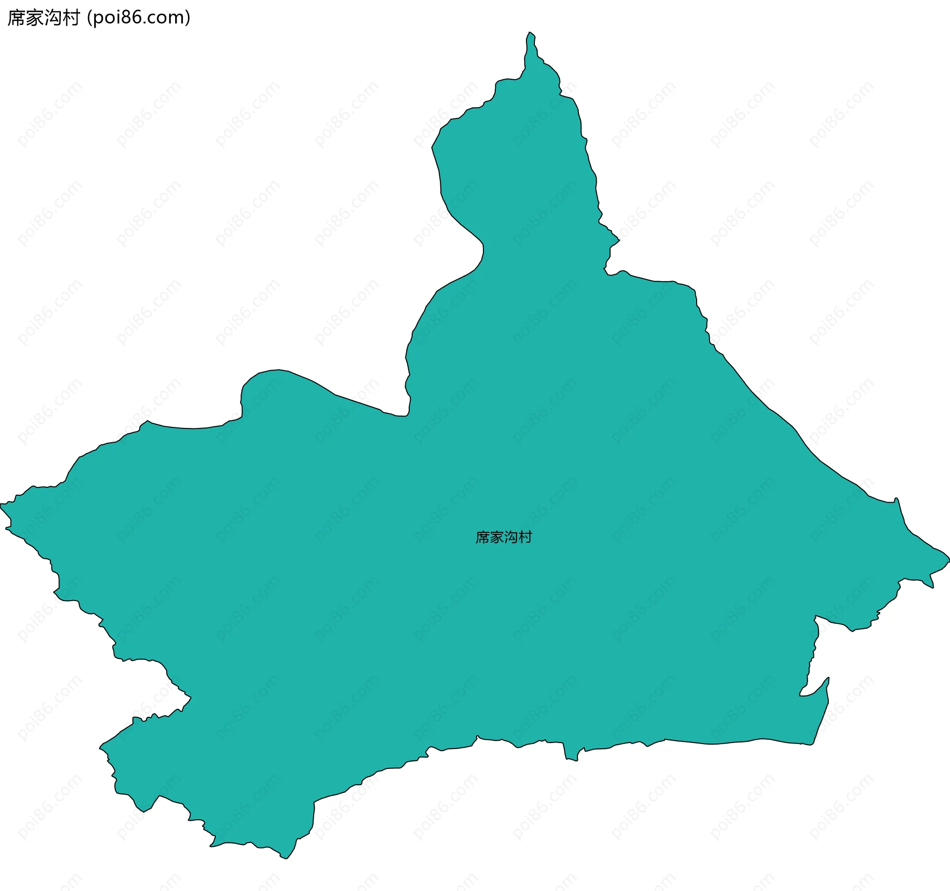 席家沟村边界地图