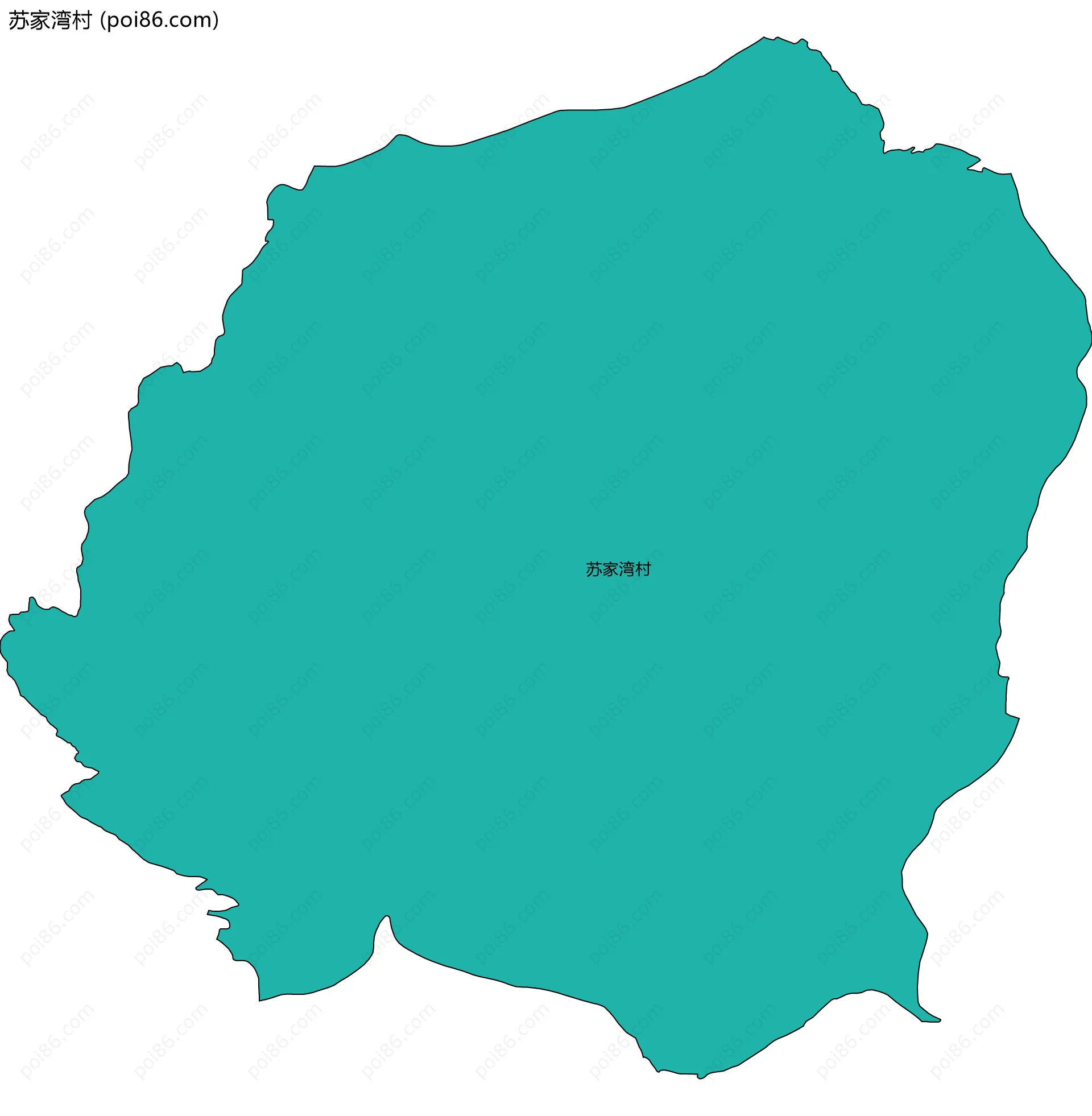 苏家湾村边界地图