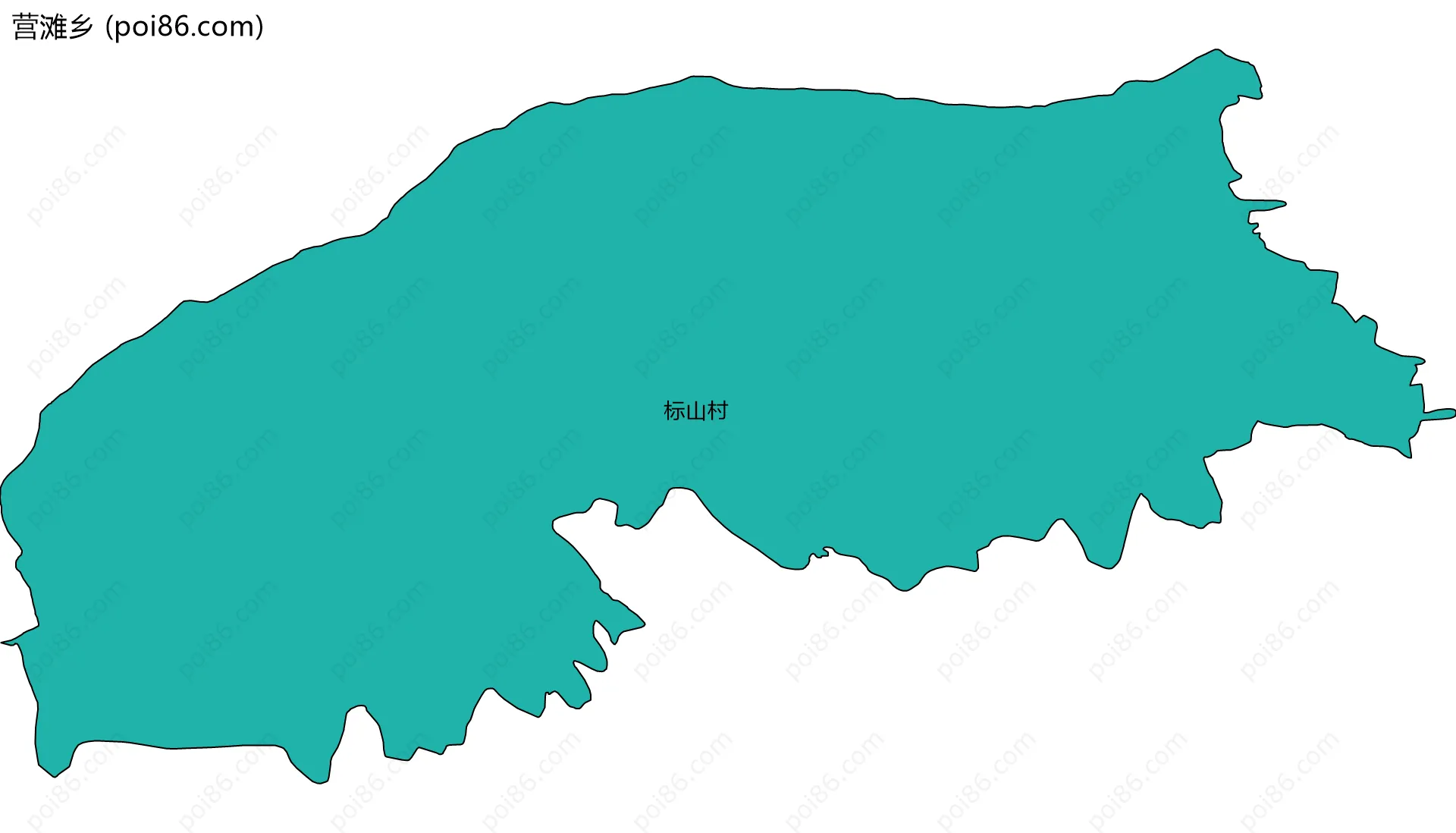营滩乡边界地图(五级行政区划)