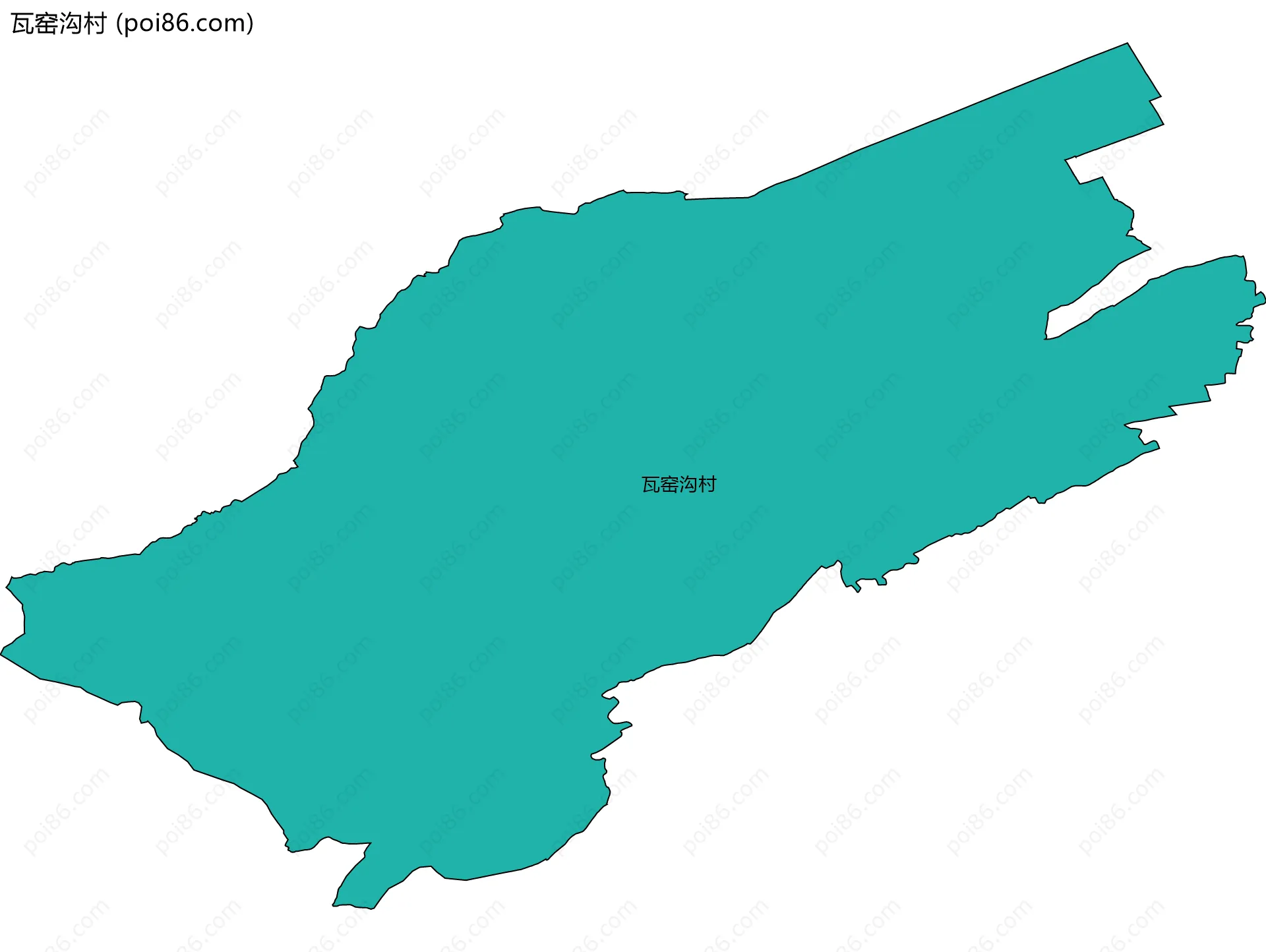瓦窑沟村边界地图