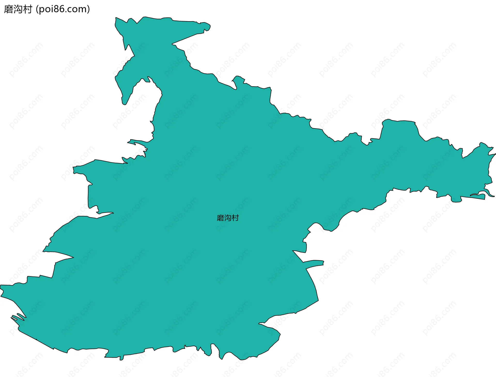磨沟村边界地图